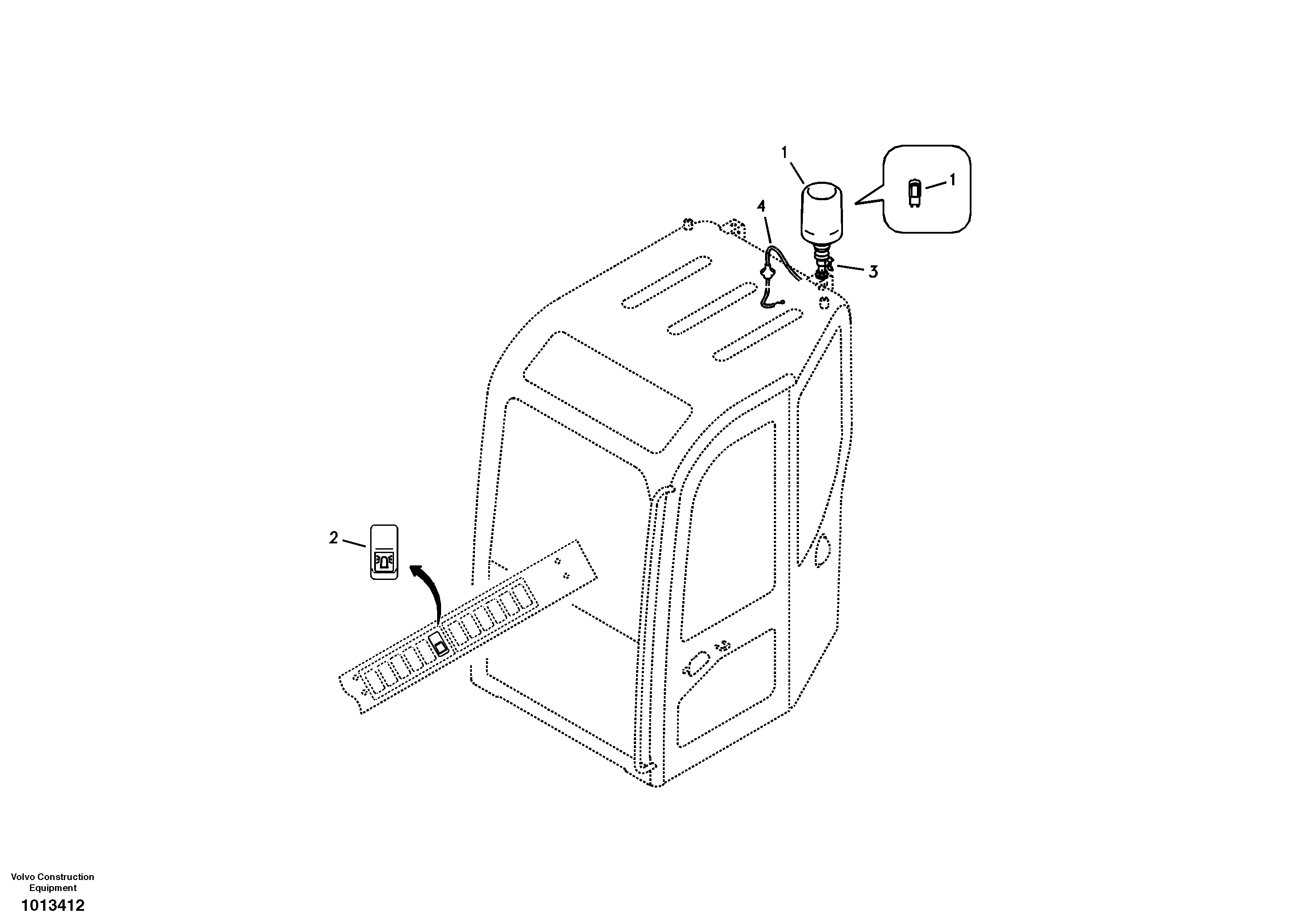 Rotating beacon — volvo parts diagram