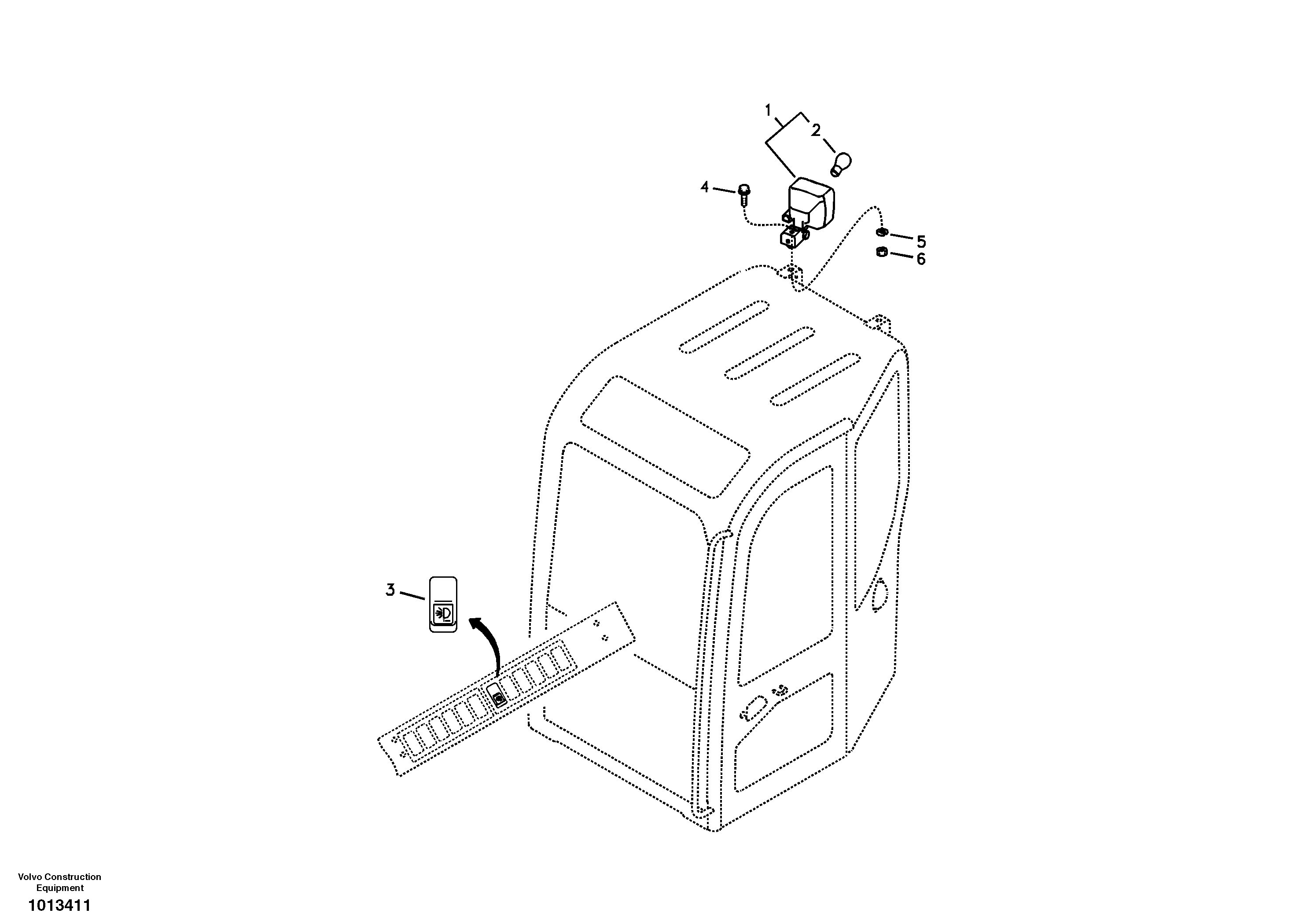 Work lights, extra — volvo parts diagram