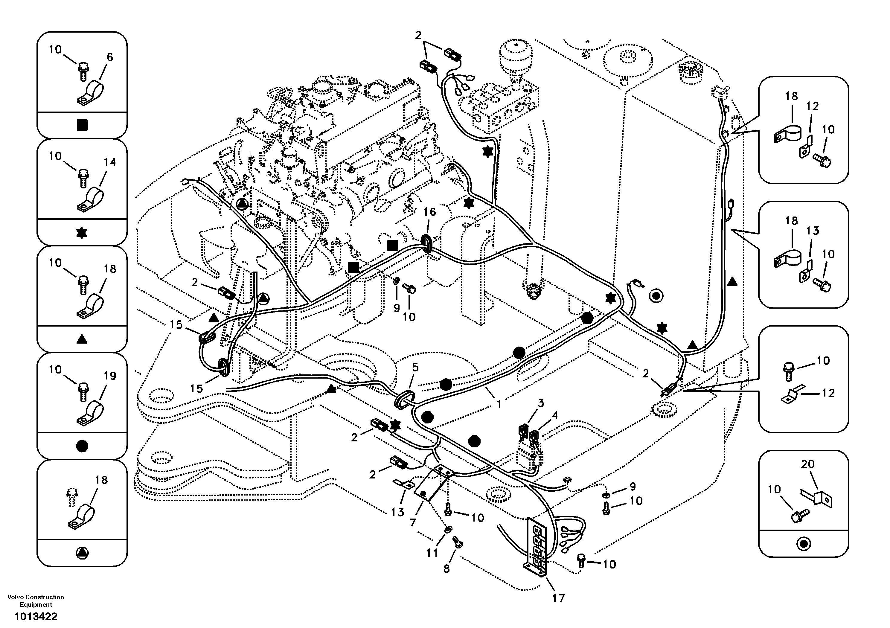 Cable and wire harness, main — volvo parts diagram