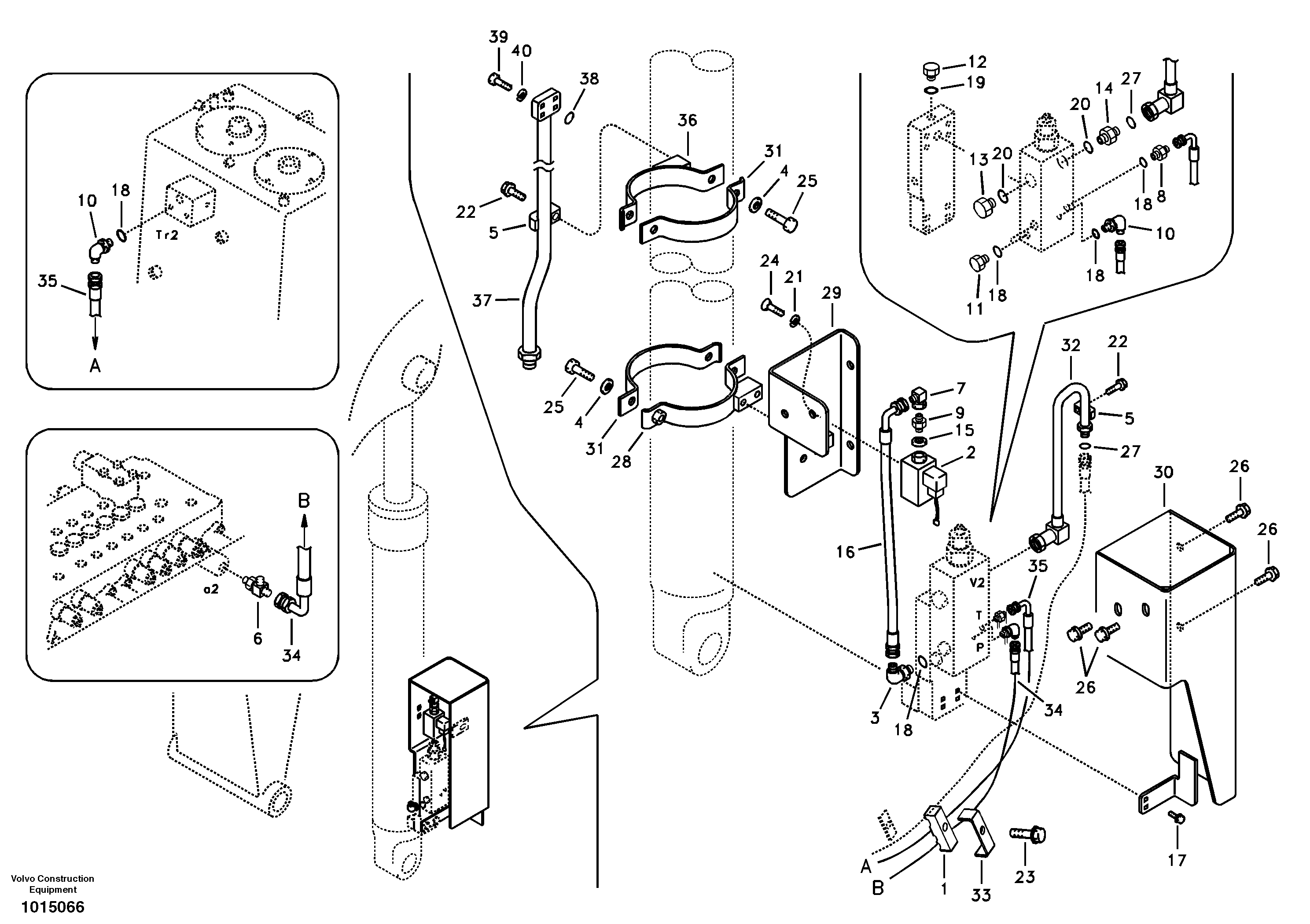 Working hydraulic, boom rupture — volvo parts diagram