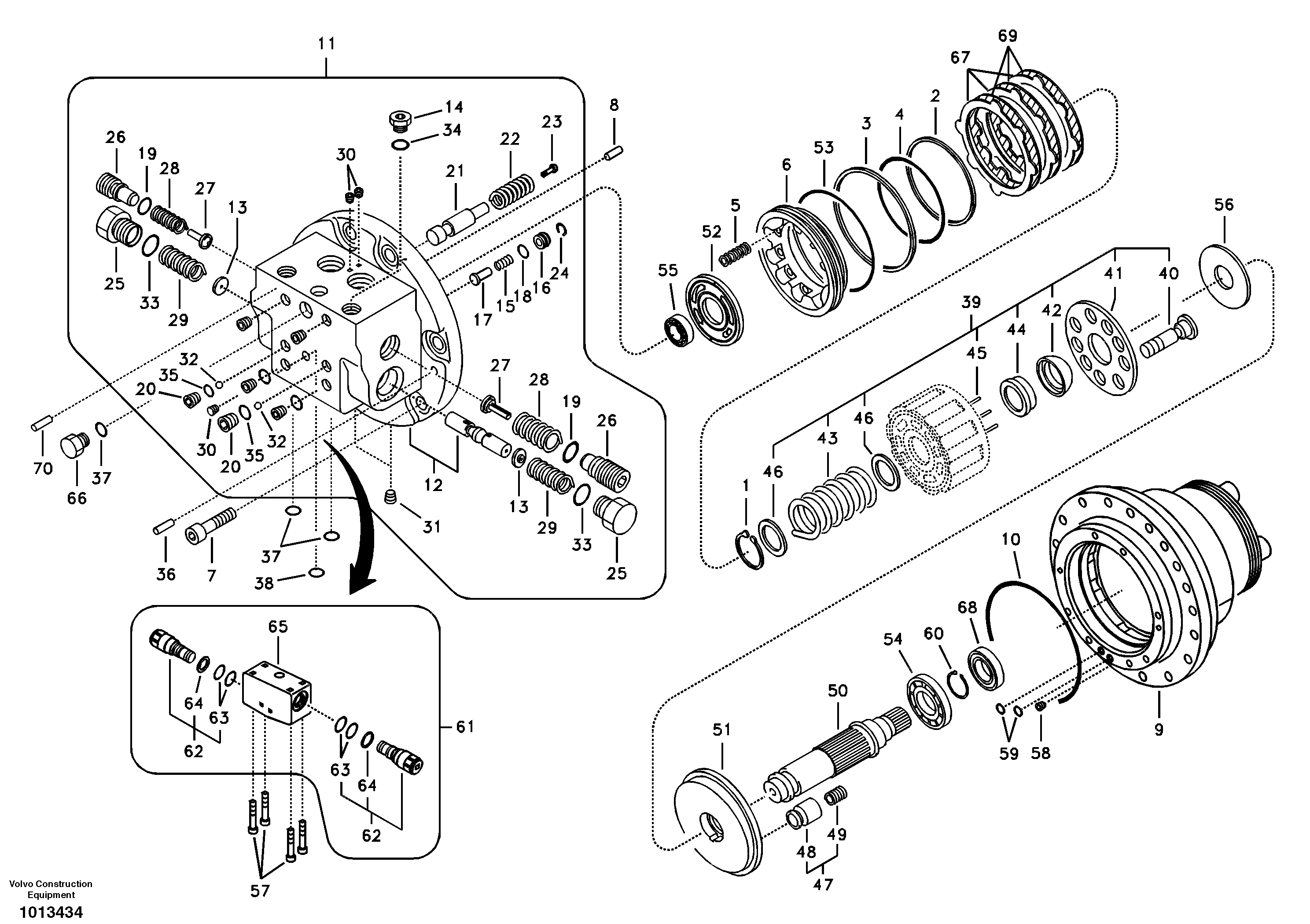 Travel motor — volvo parts diagram