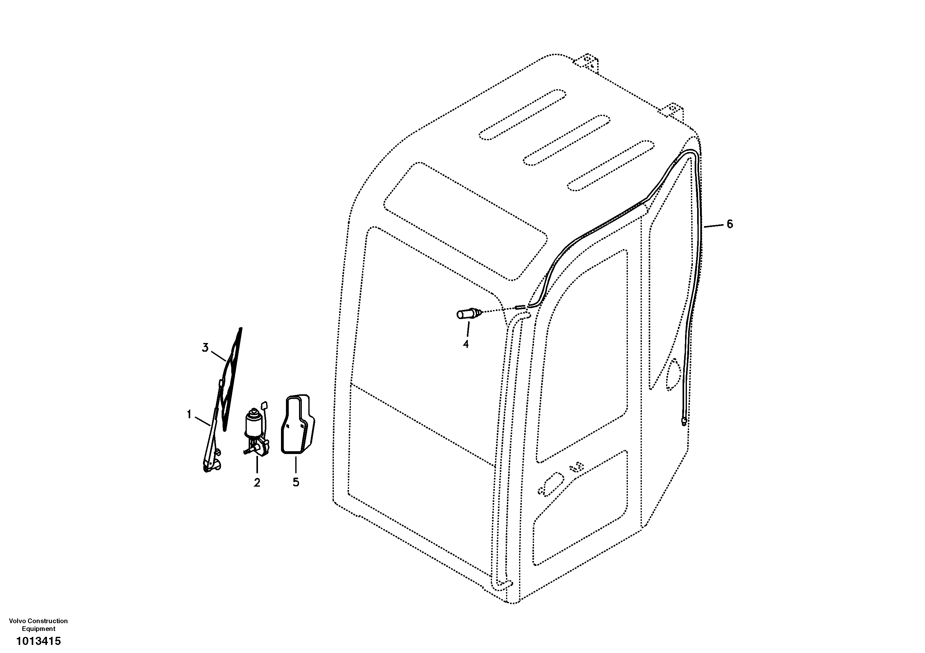 Windshield wiper — volvo parts diagram