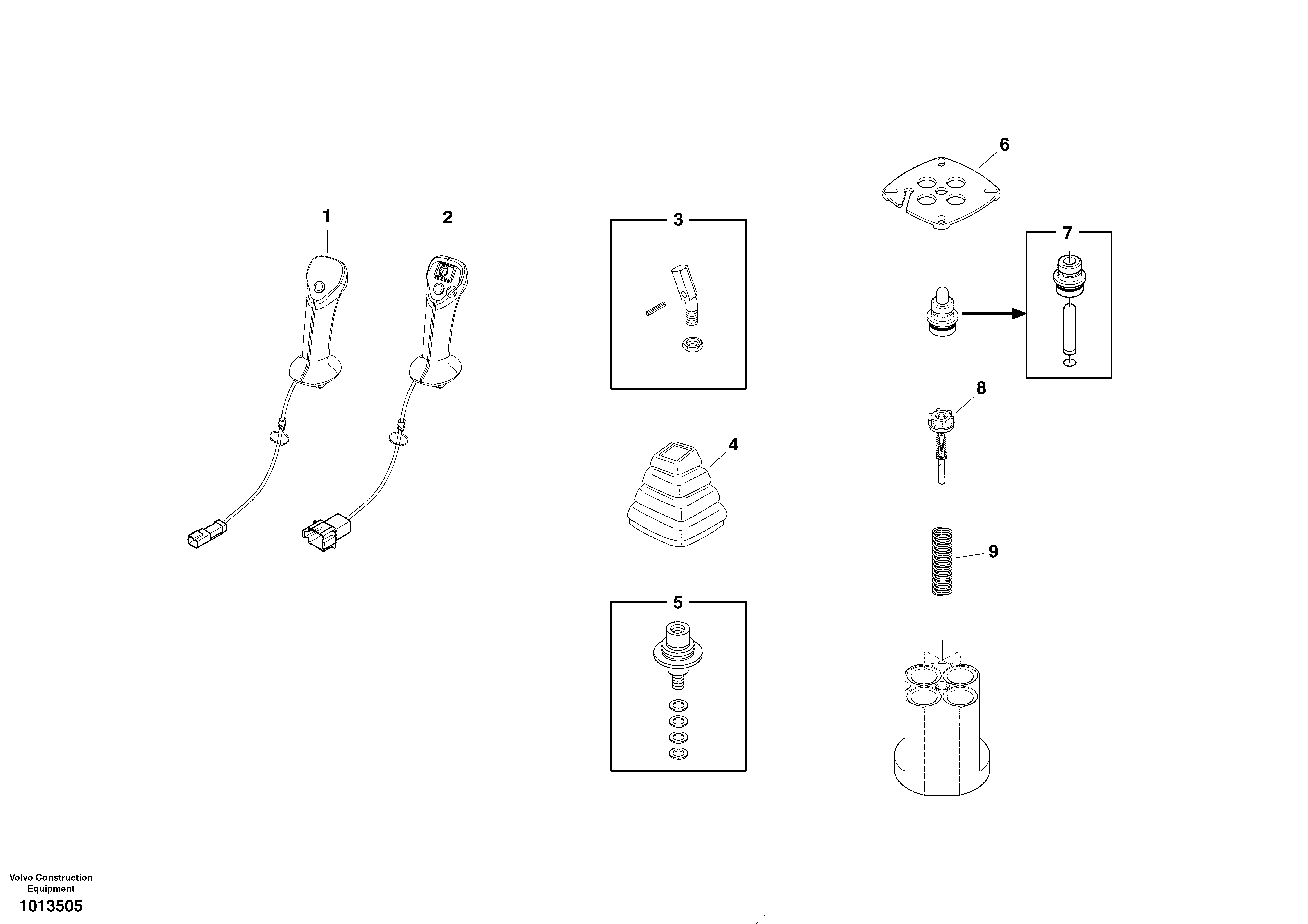 Servo system, remote control valve — volvo parts diagram