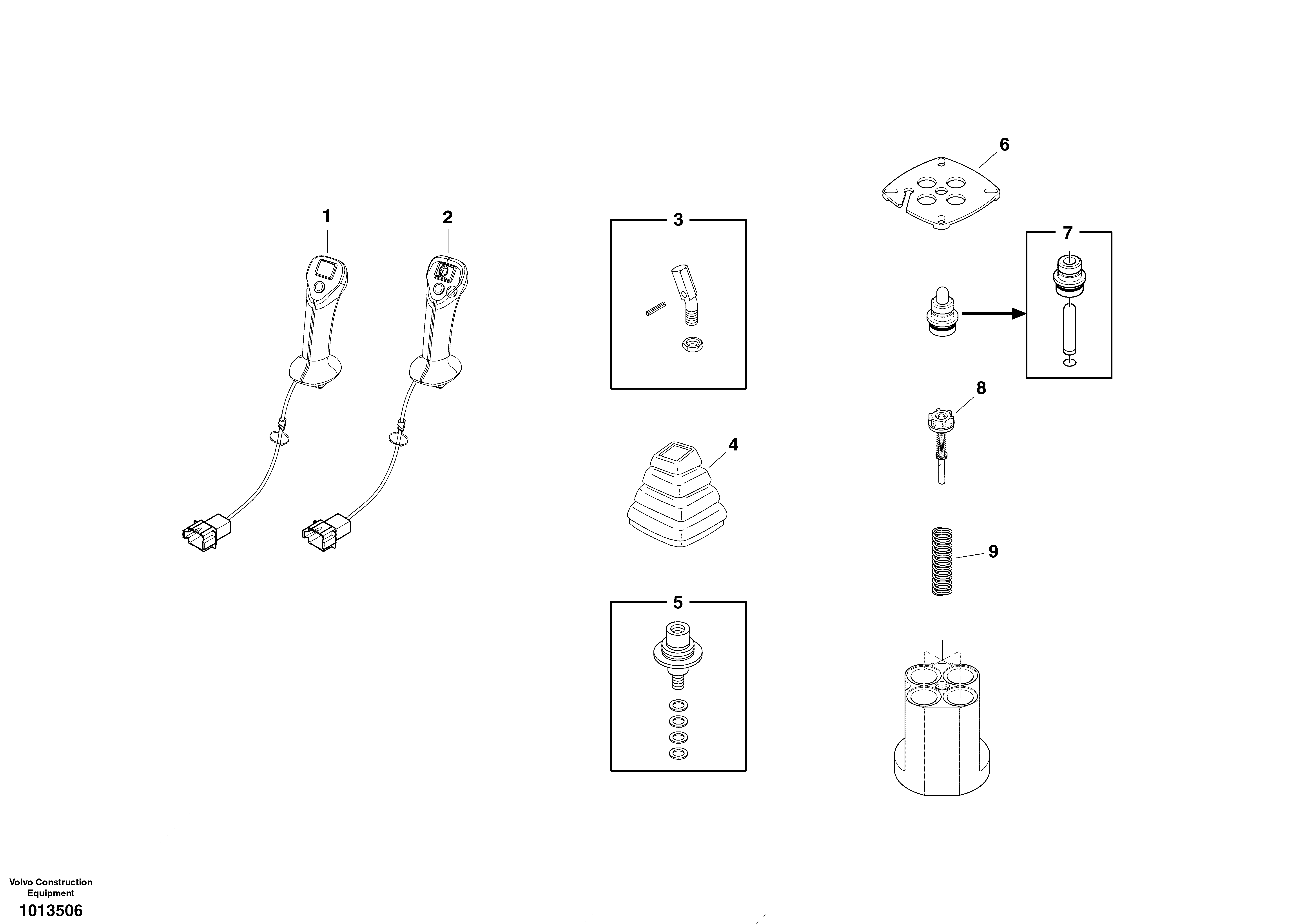 Servo system, remote control valve — volvo parts diagram