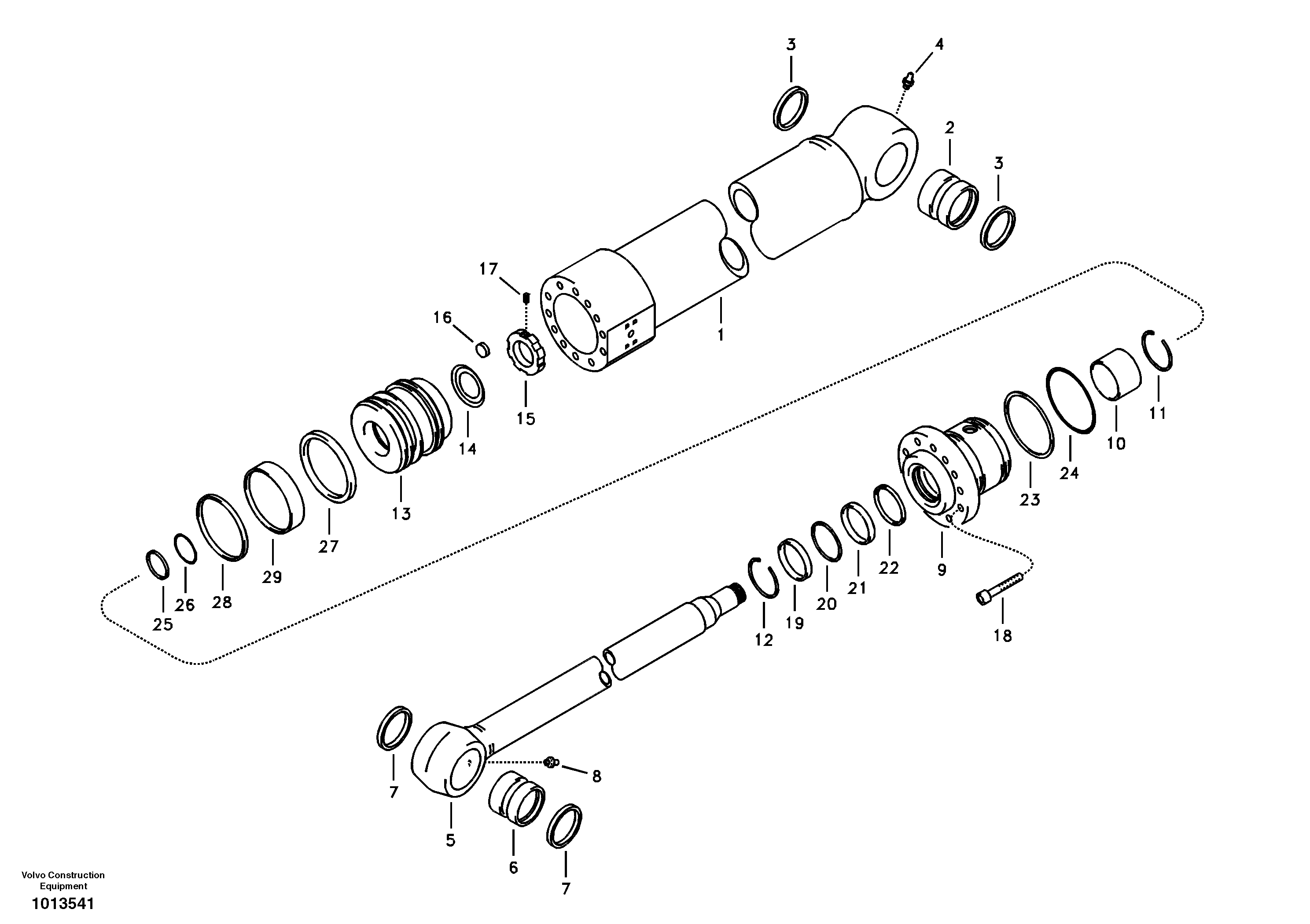 Bucket cylinder — volvo parts diagram