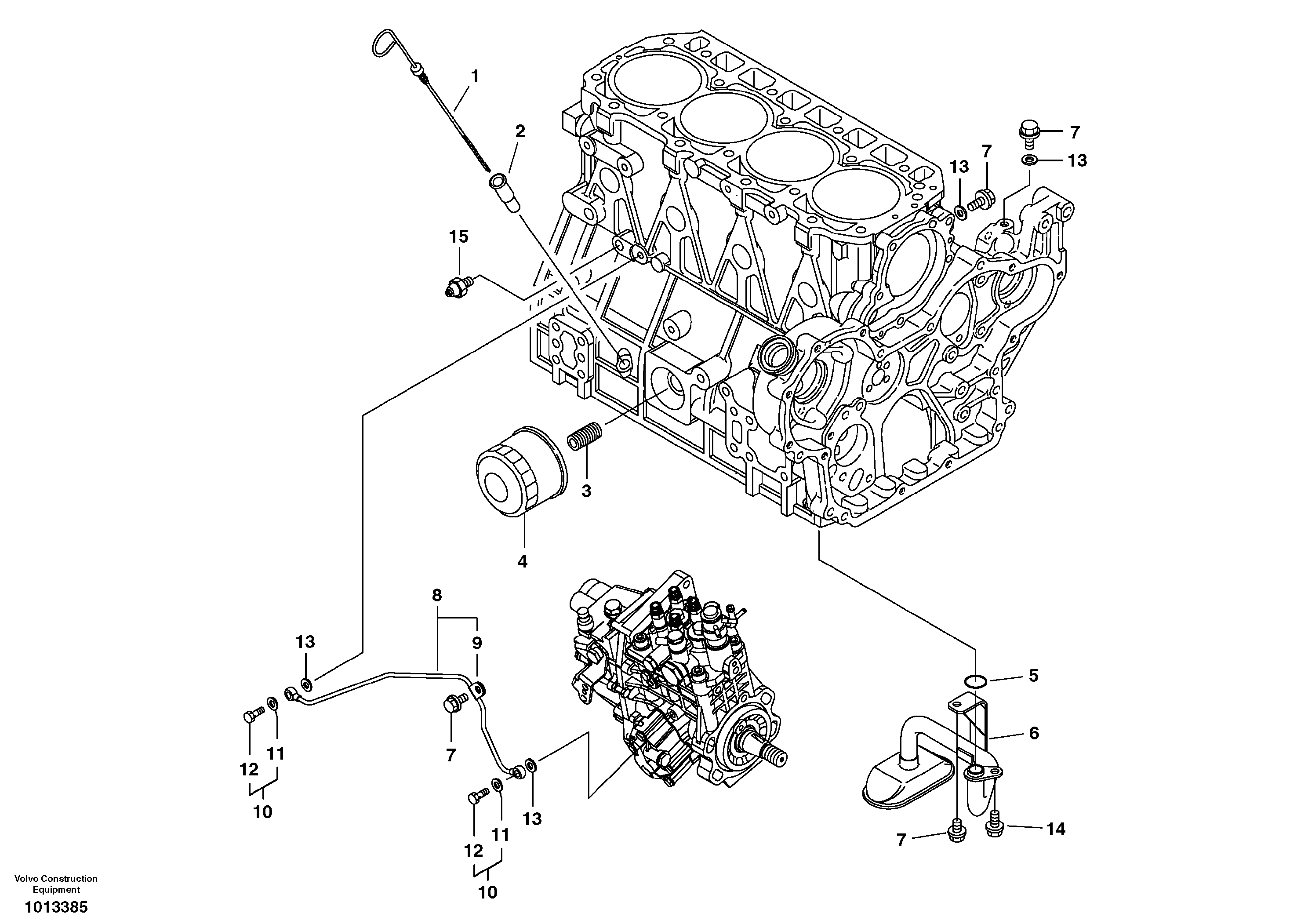 Lubricating oil system — volvo parts diagram