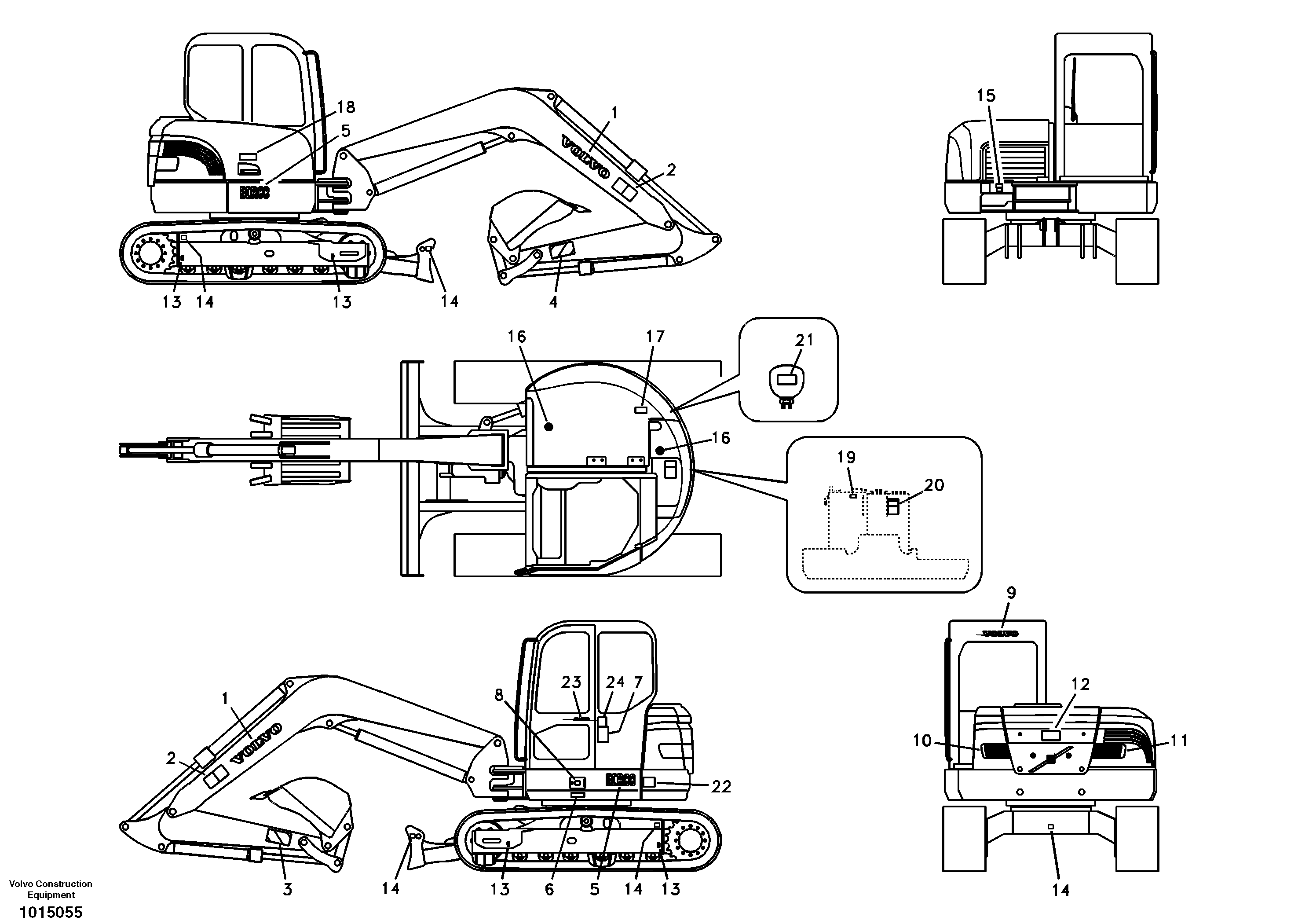 Decal, outer location — volvo parts diagram