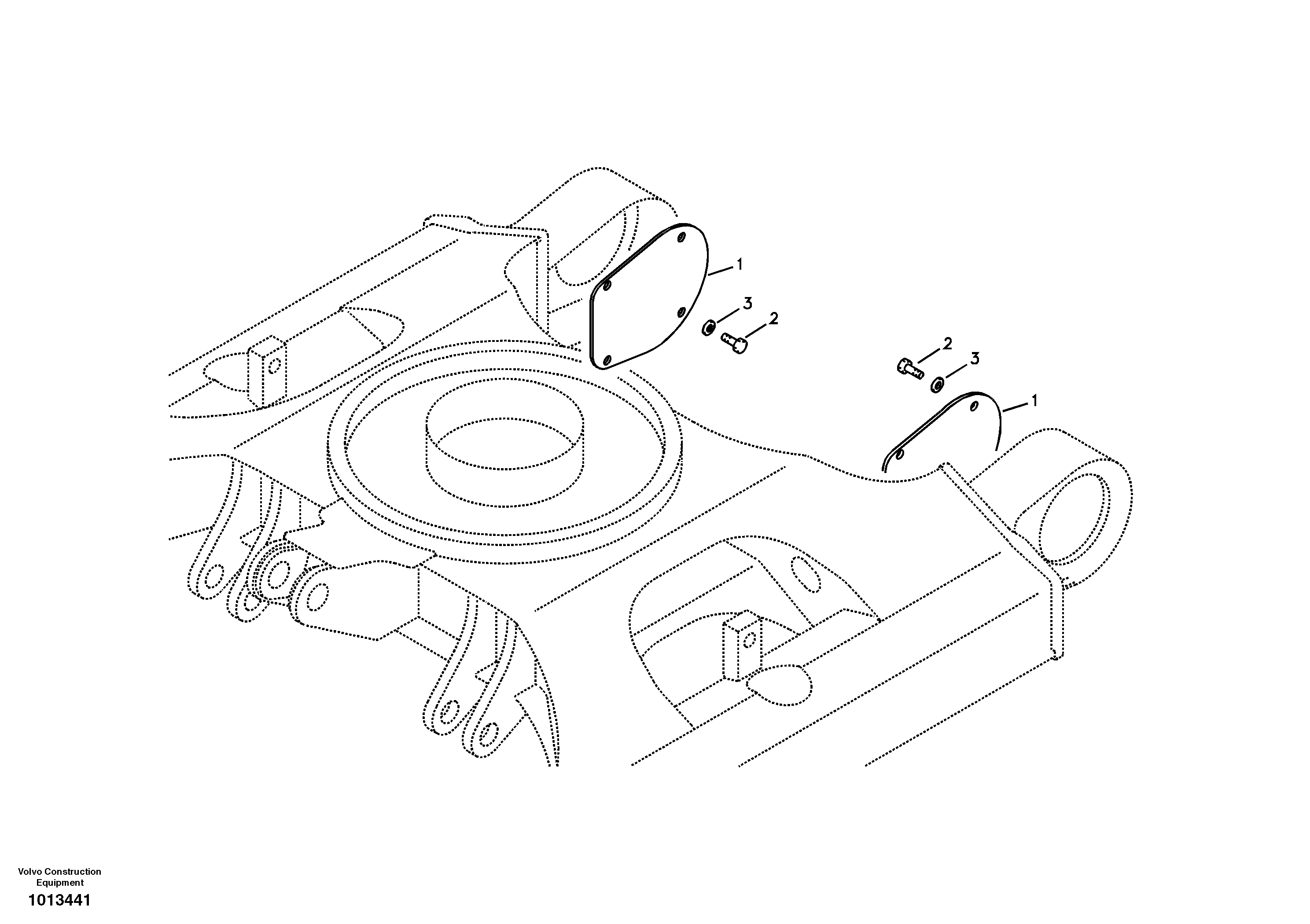 Protective plate for travel motor — volvo parts diagram