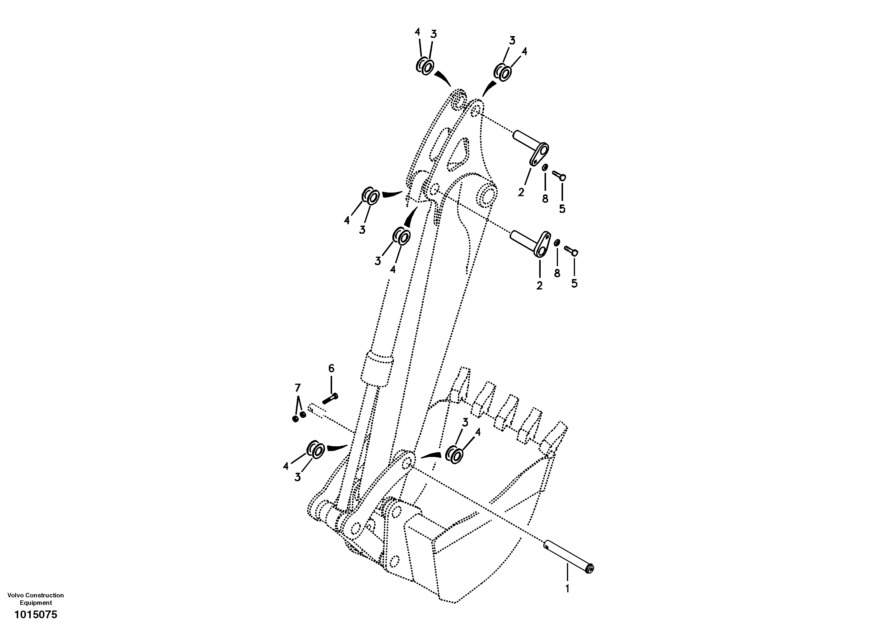 Links to dipper arm — volvo parts diagram