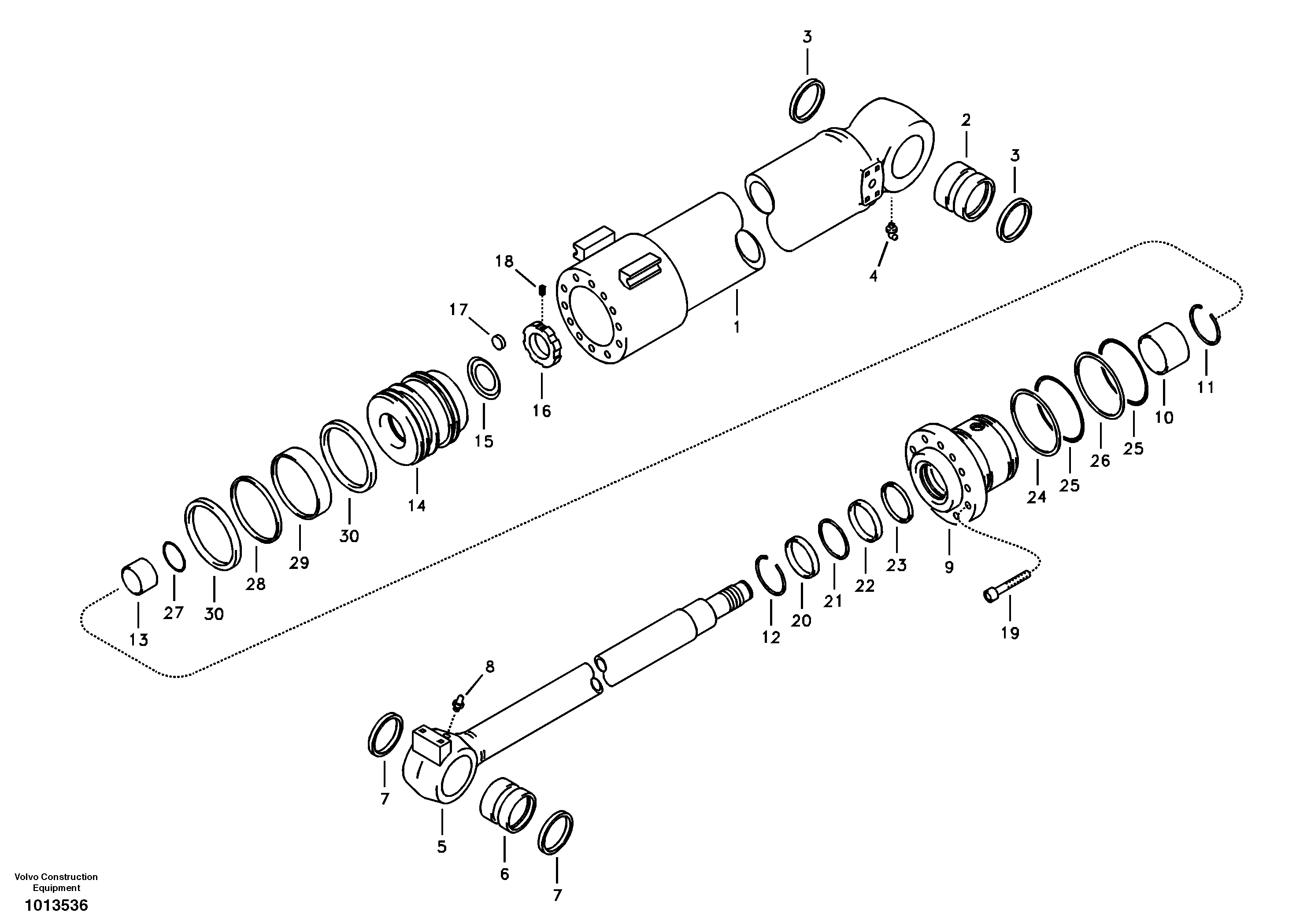 Boom cylinder — volvo parts diagram