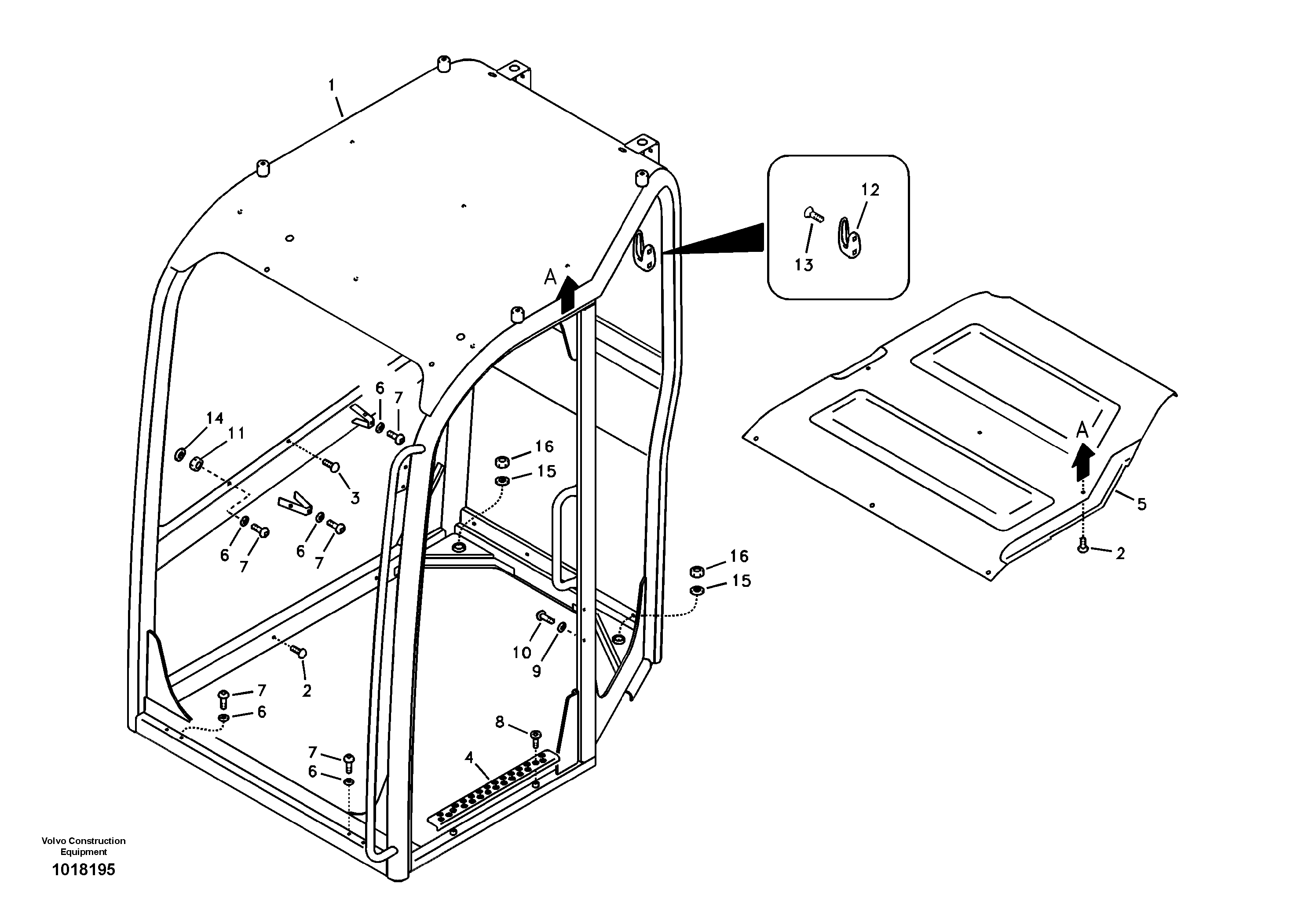 Cab mount — volvo parts diagram