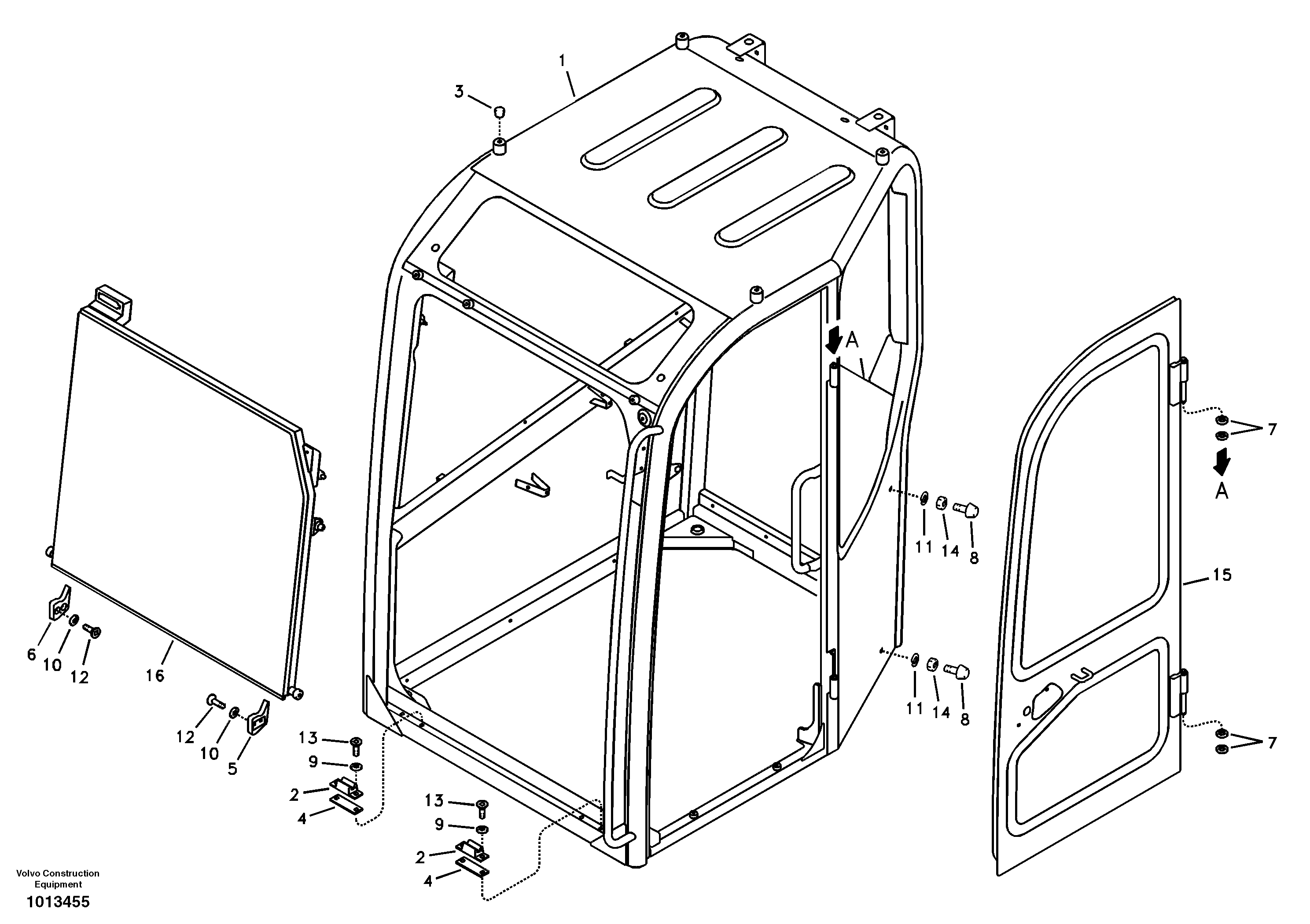 Operator's cab — volvo parts diagram