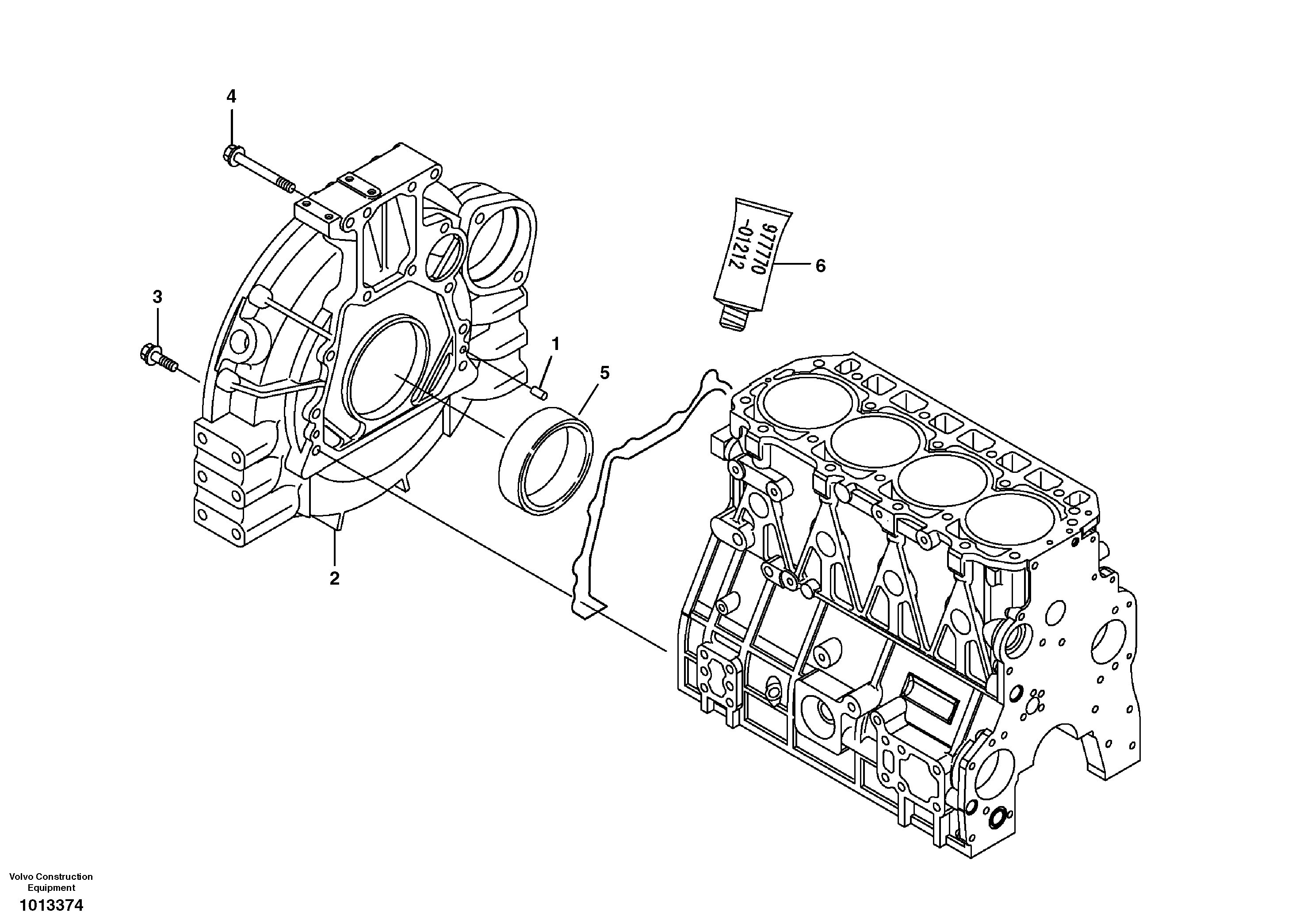 Flywheel housing — volvo parts diagram
