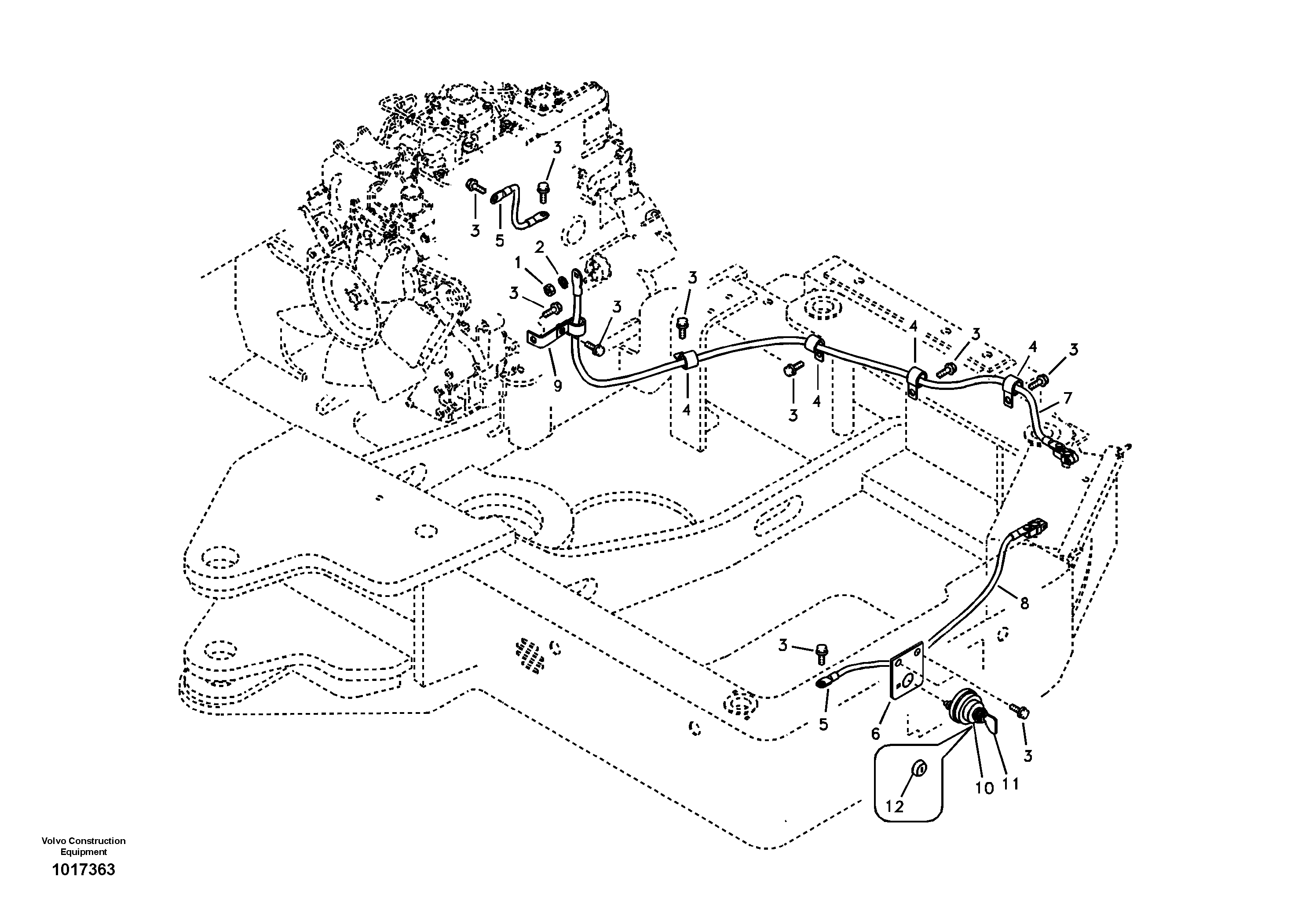 Cables, battery — volvo parts diagram
