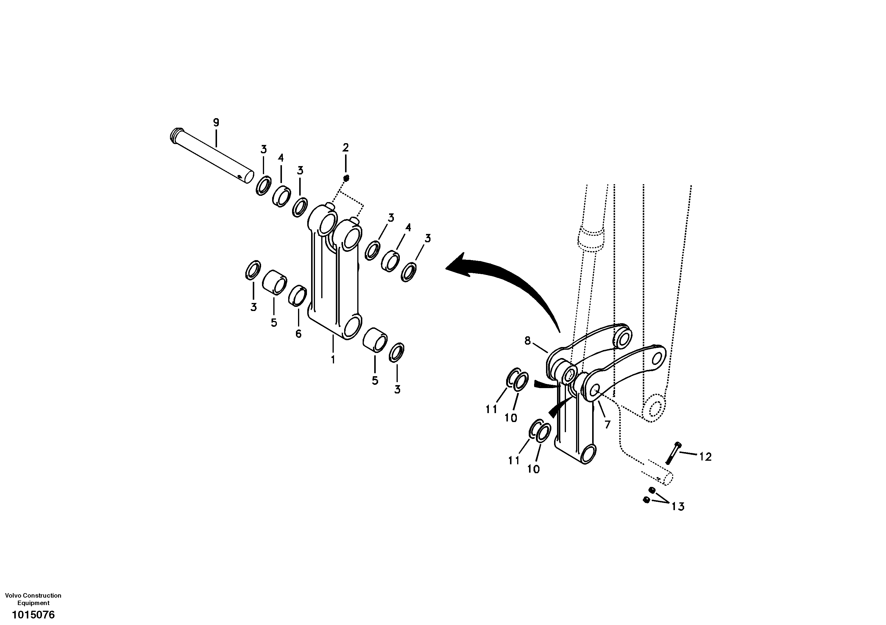 Links to connecting rod — volvo parts diagram