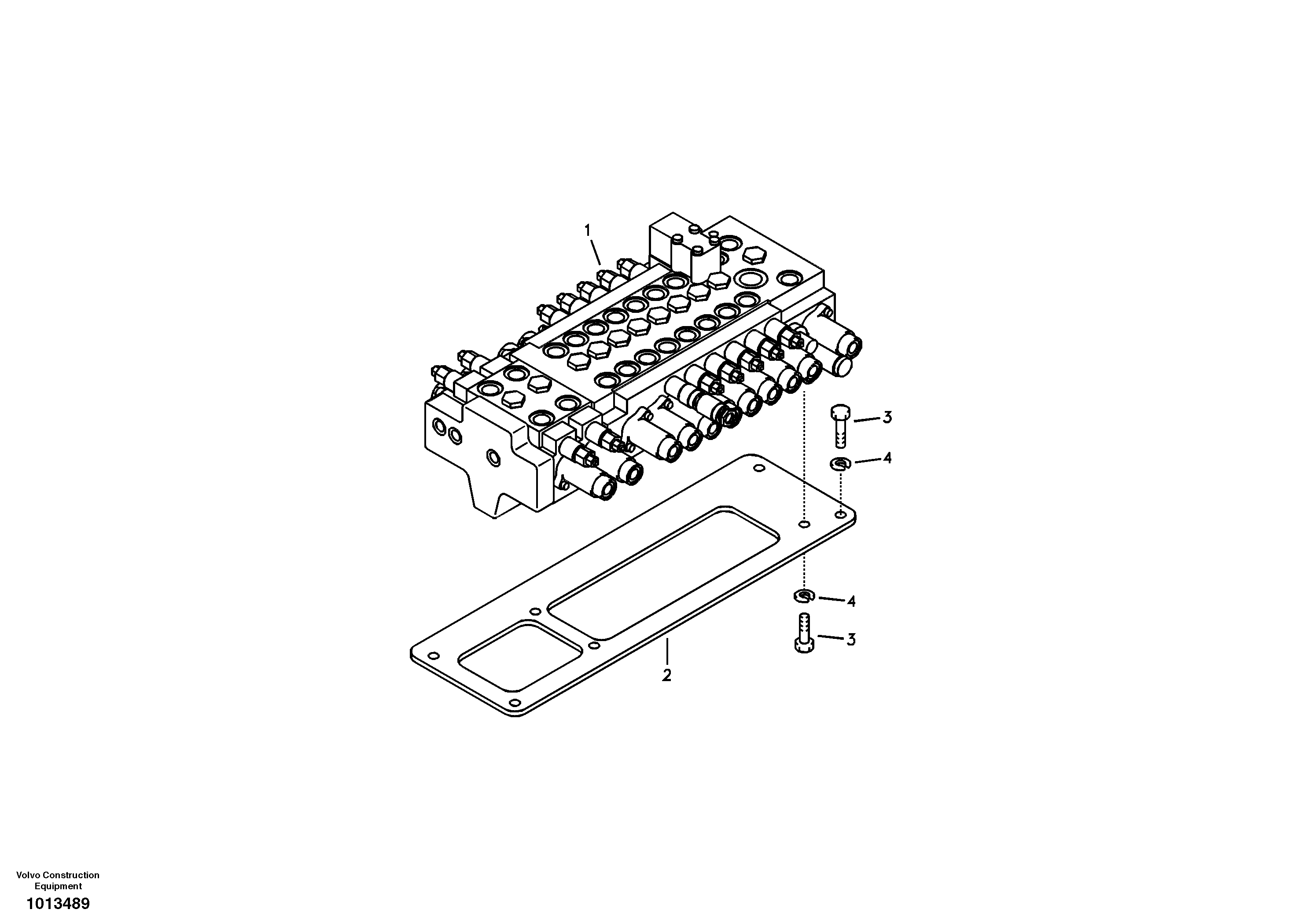Control valve with fitting parts. — volvo parts diagram