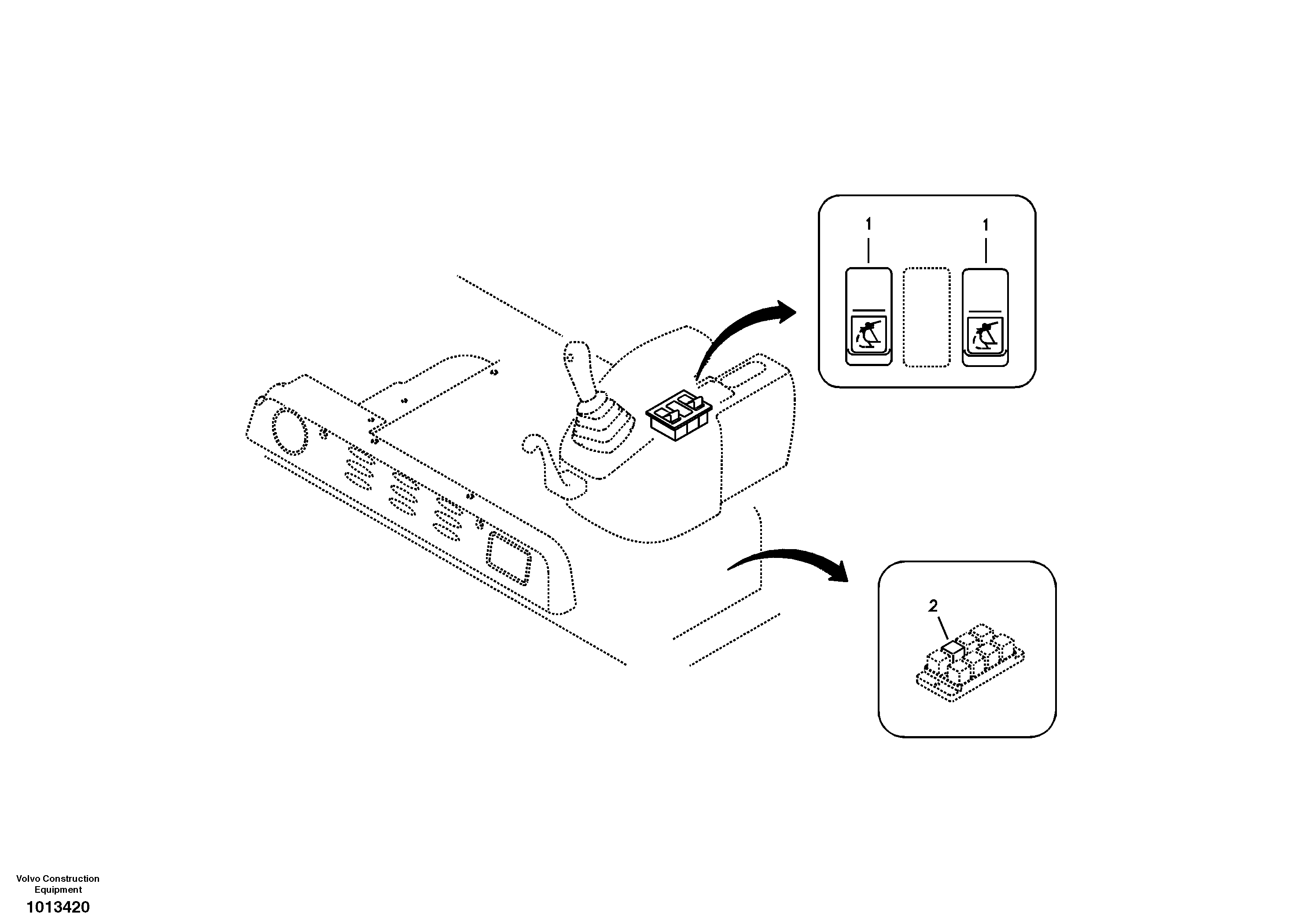 Switch, quickfit control — volvo parts diagram