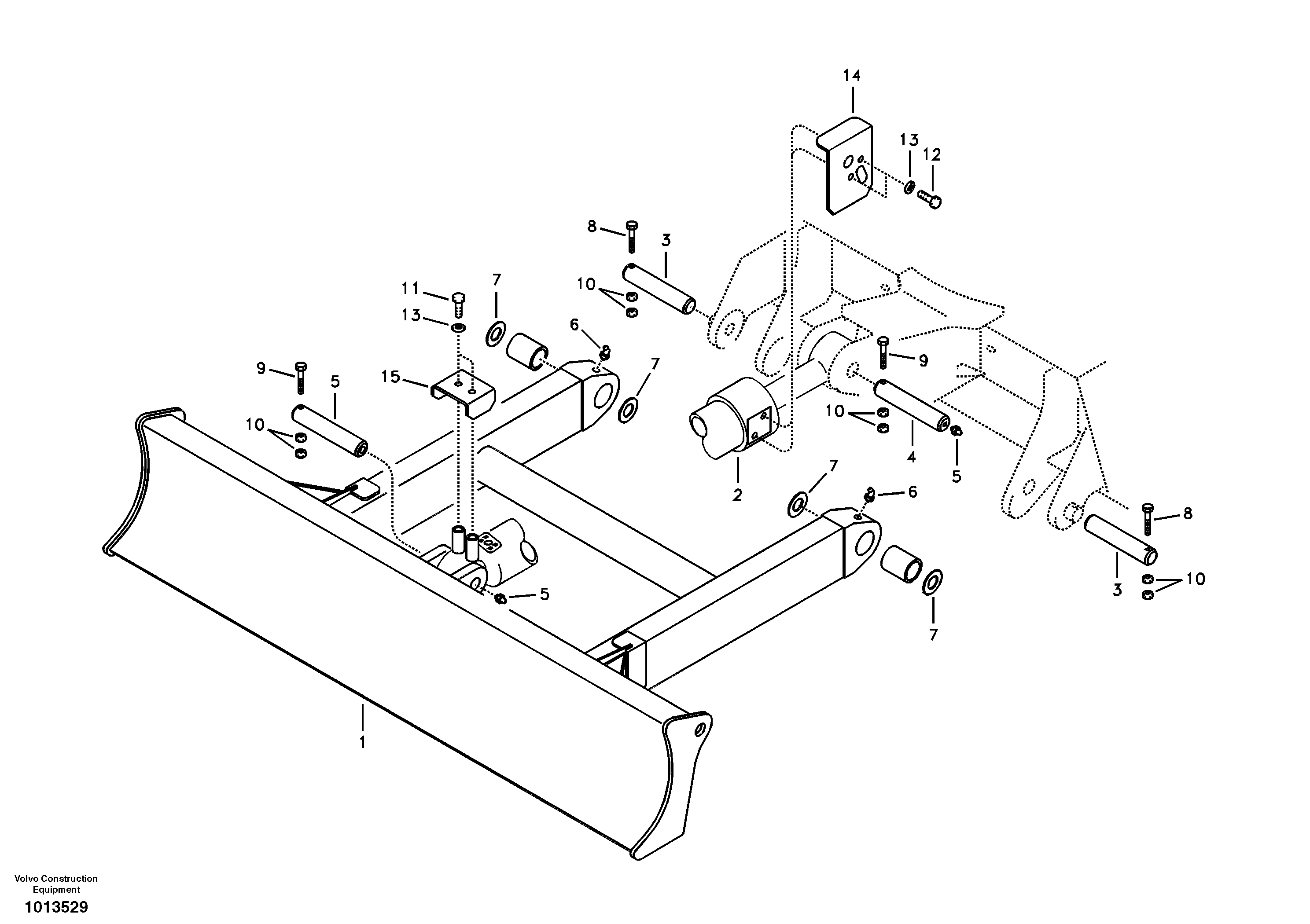 Dozer blade — volvo parts diagram