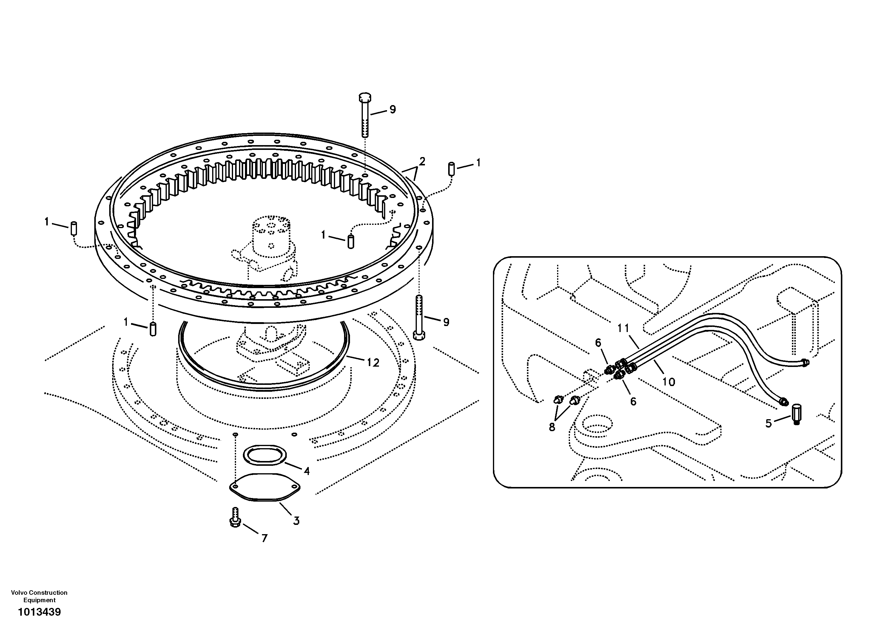 Swing system — volvo parts diagram