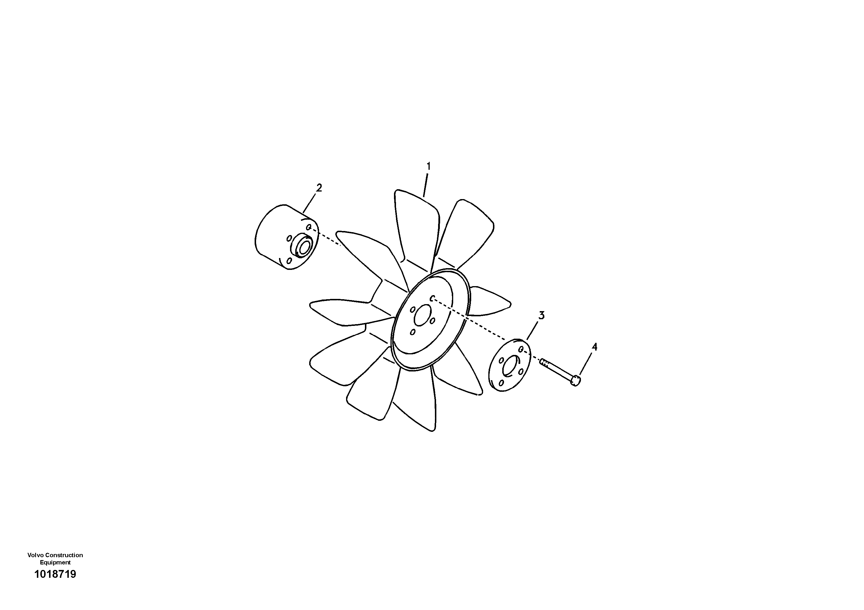 Cooling fan mounting — volvo parts diagram