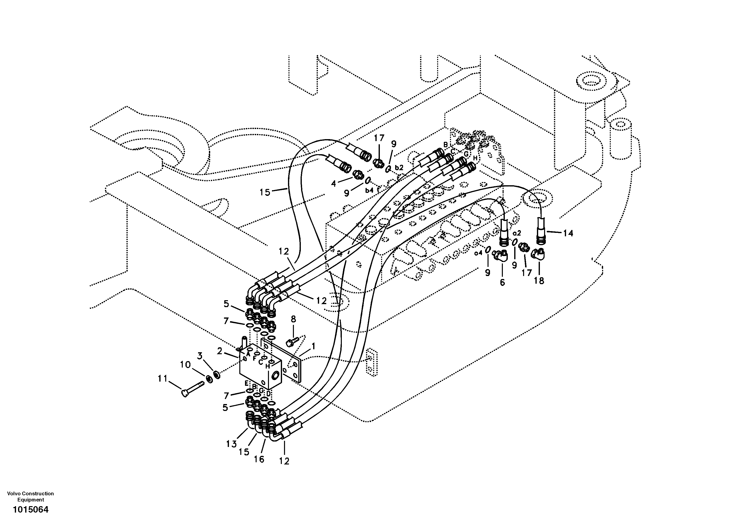 Servo system, changing lever function — volvo parts diagram