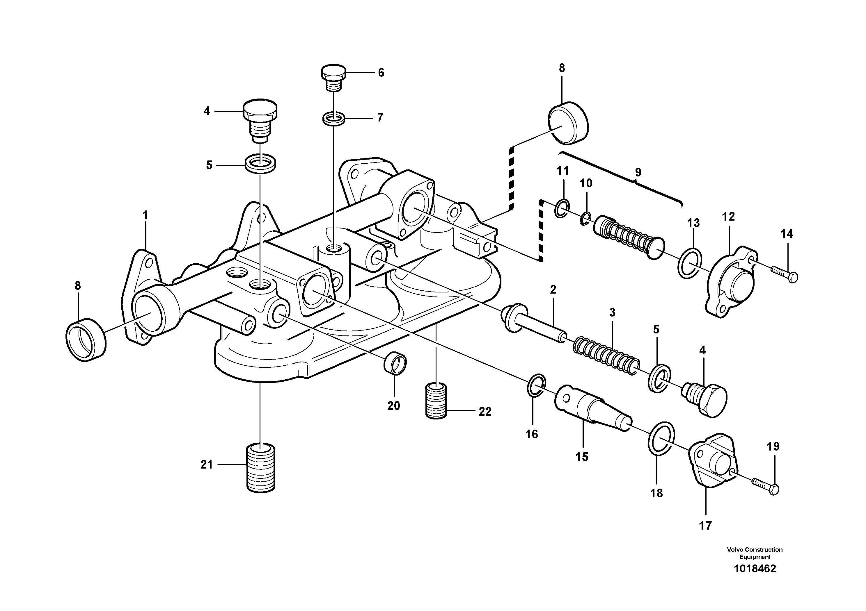 Oil filter housing — volvo parts diagram