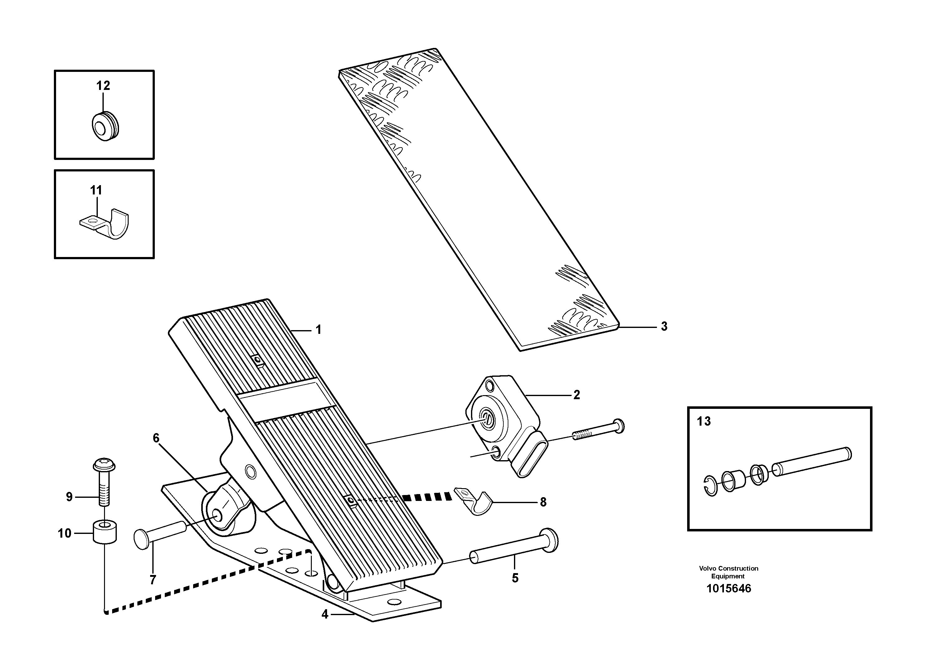 Accelerator pedal — volvo parts diagram