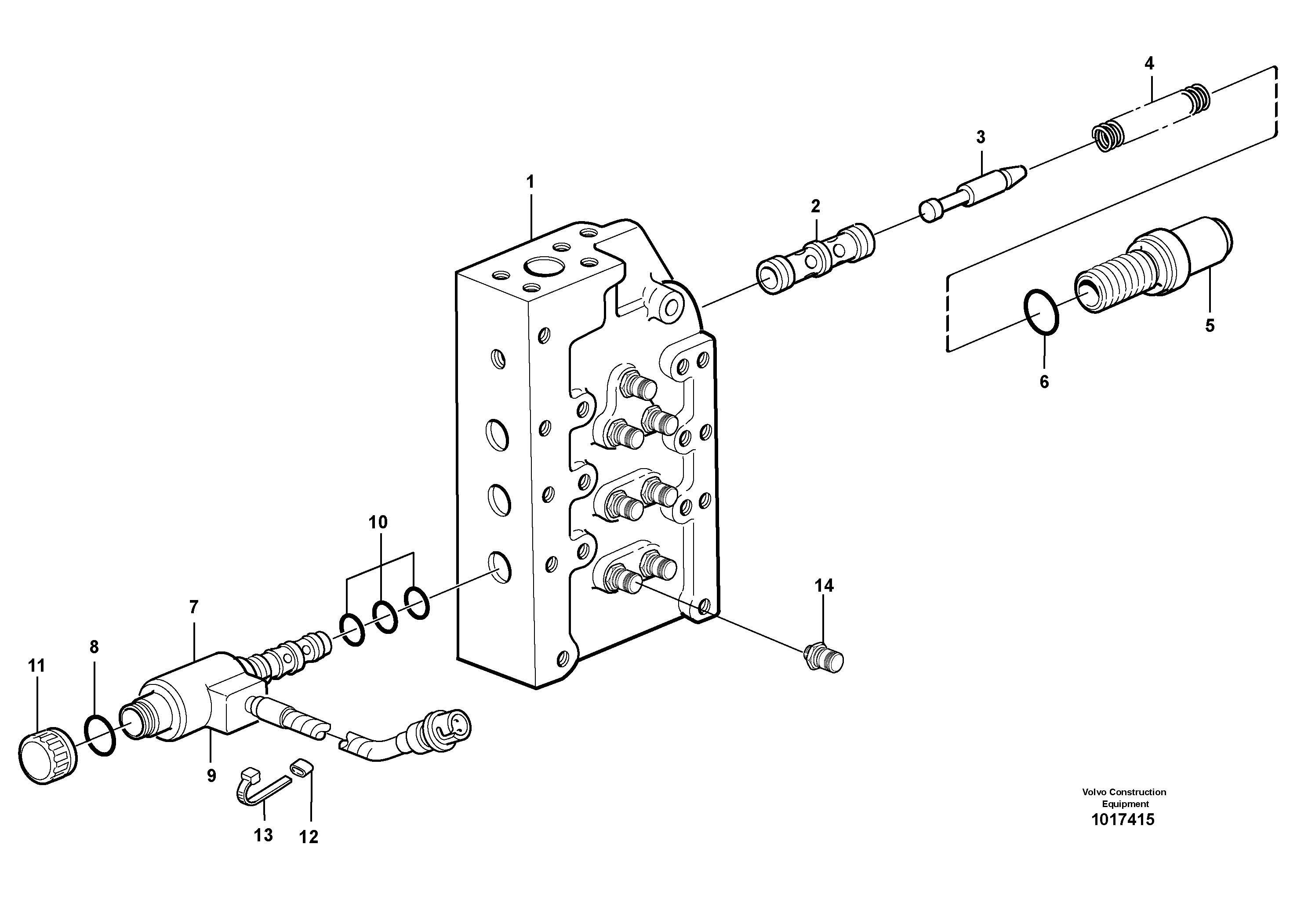 Range selector valve — volvo parts diagram