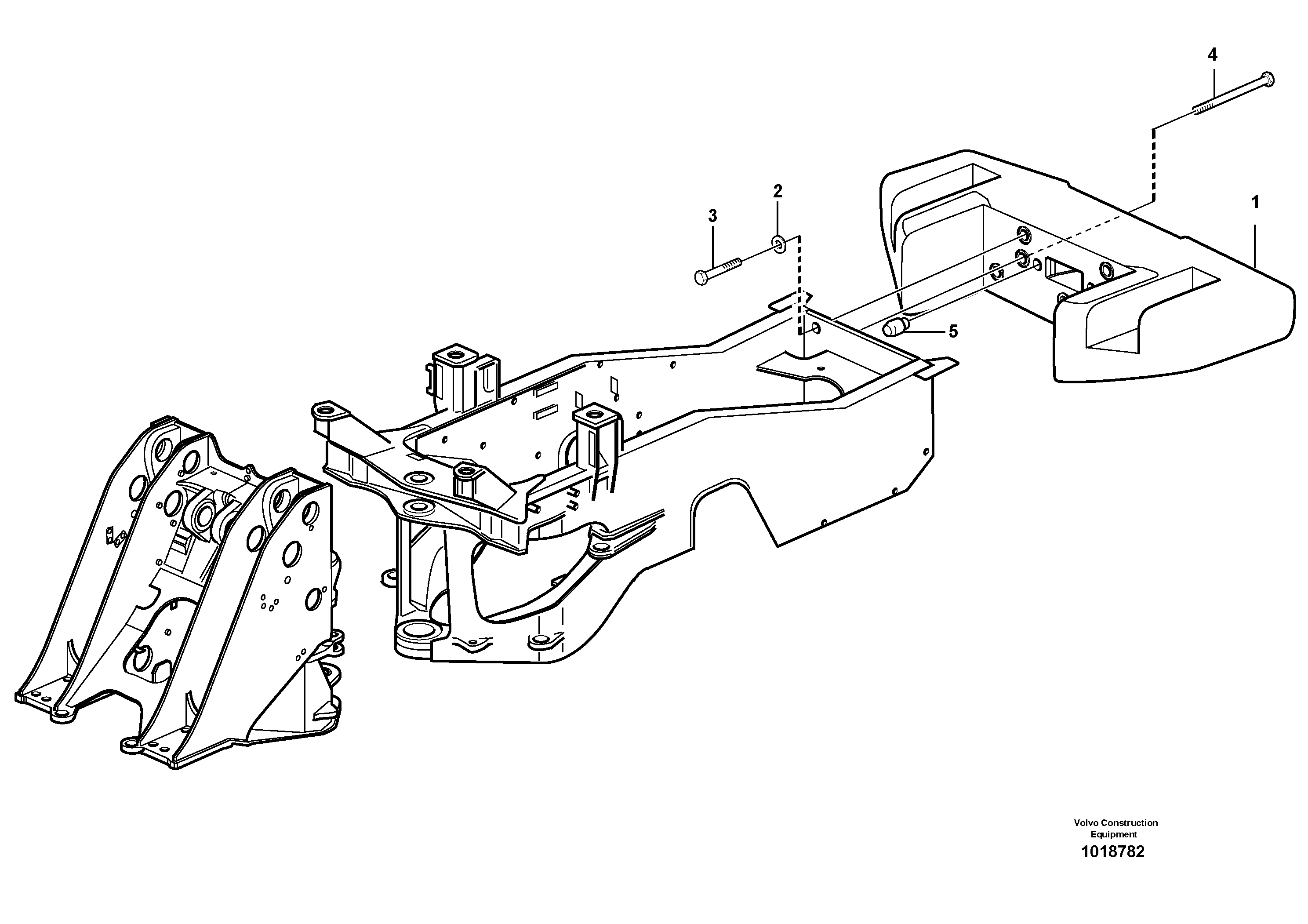 Rear hitch and counterweight — volvo parts diagram