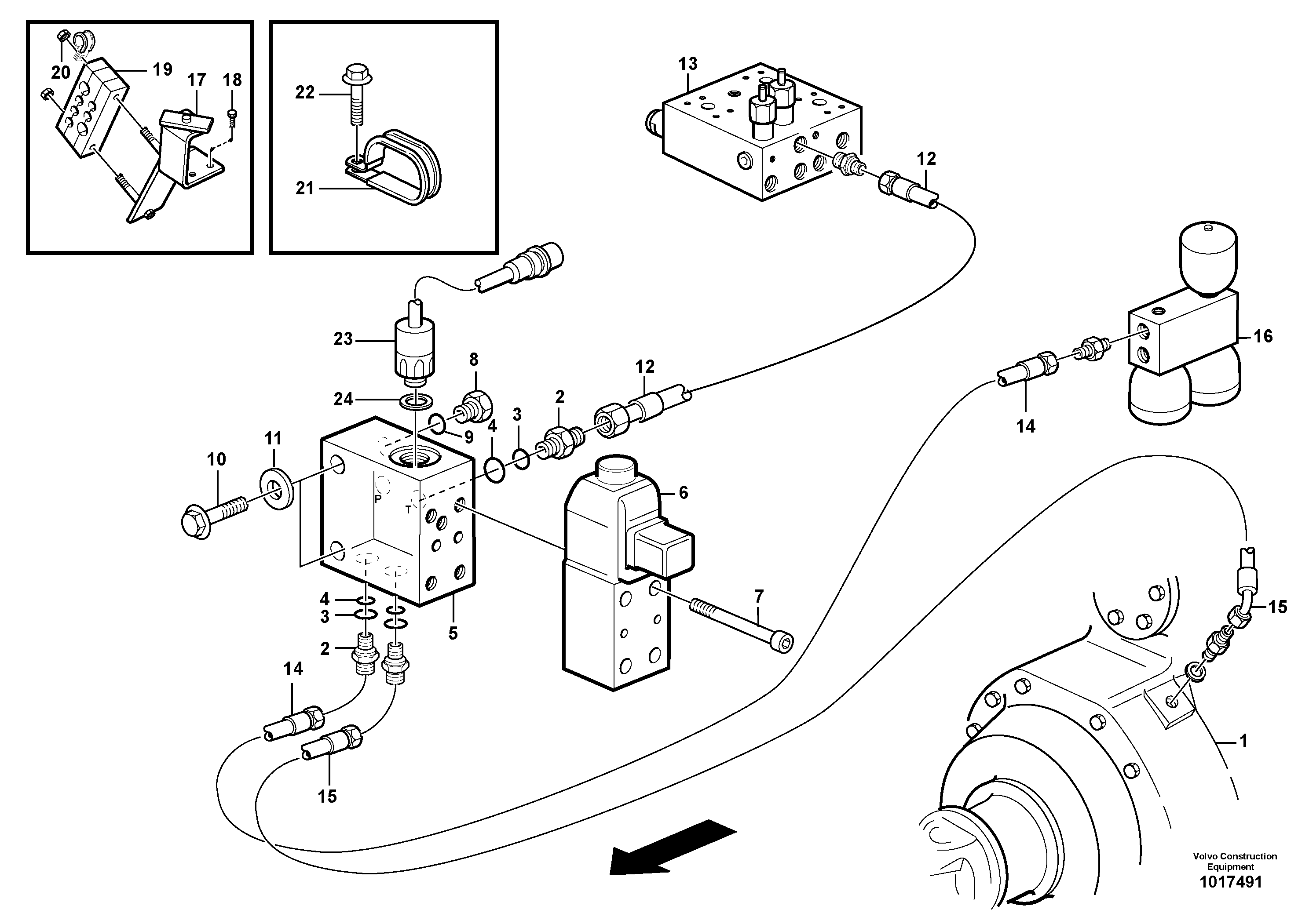 Parking brake system — volvo parts diagram