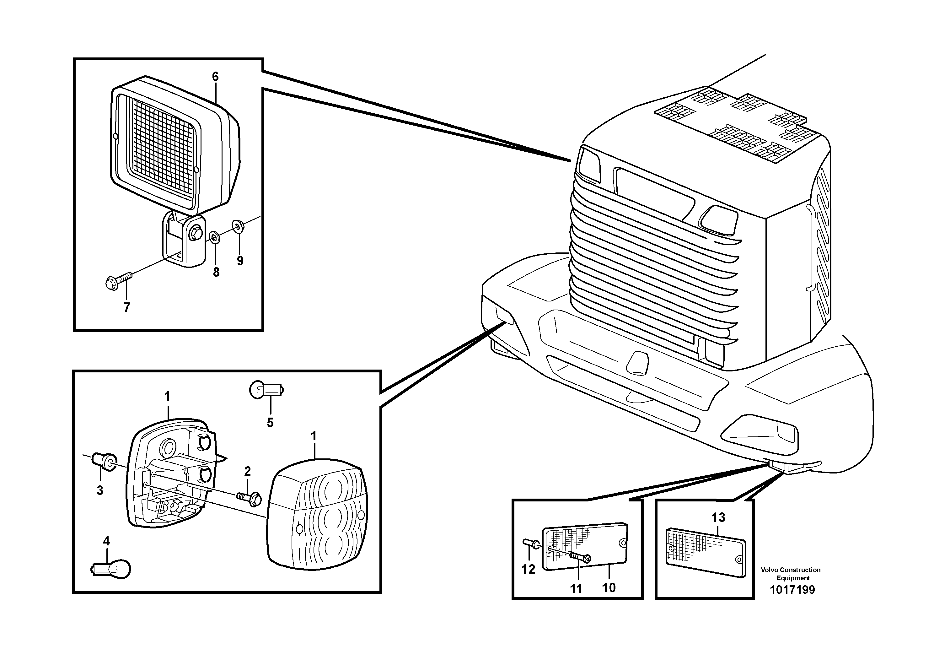 Lighting, rear — volvo parts diagram