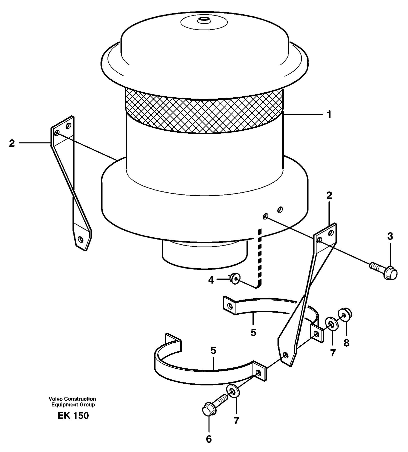 Air filter. 93499 — volvo parts diagram
