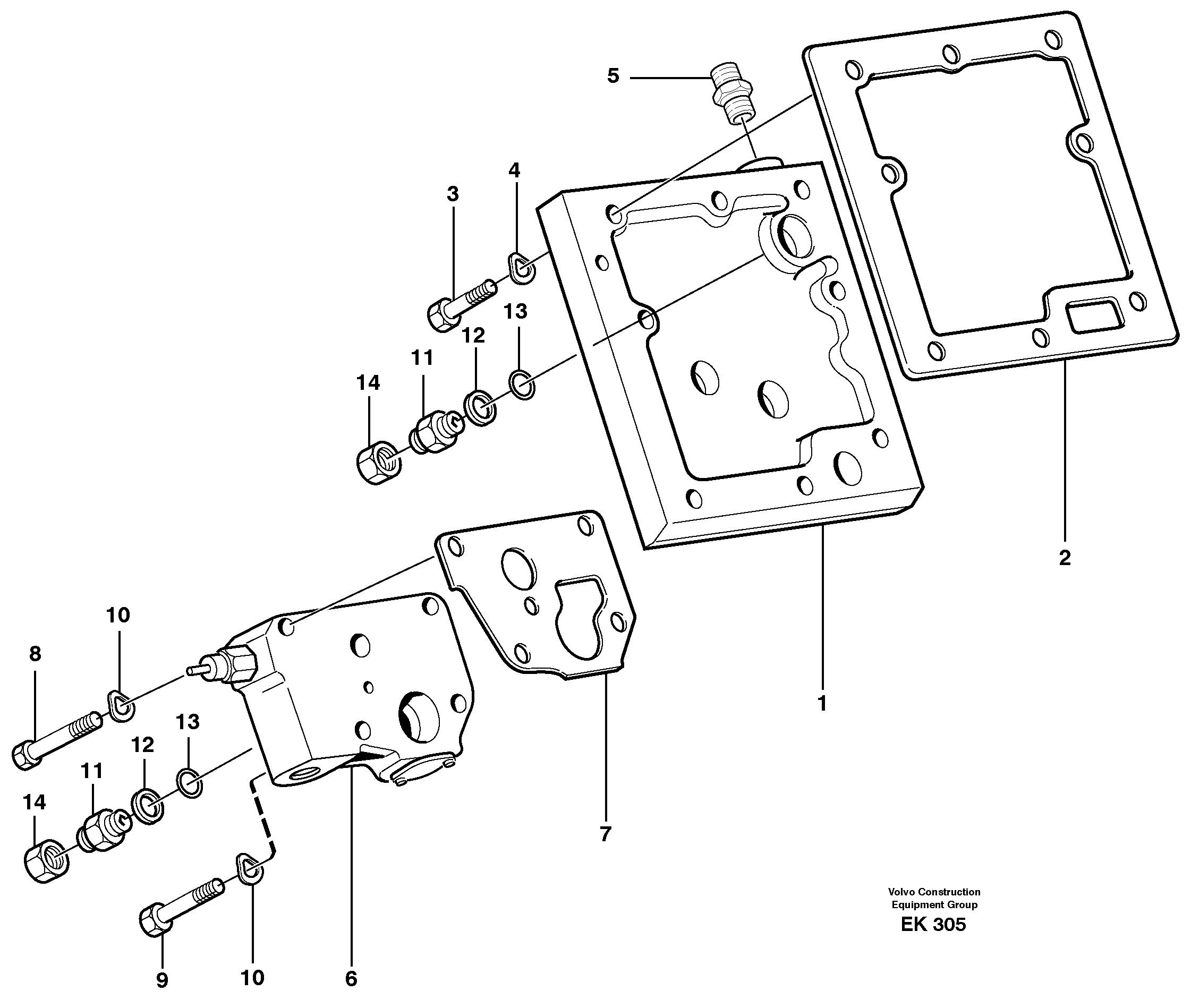 Lubricating oil valve with fitting parts  22534, 22544 — volvo parts diagram