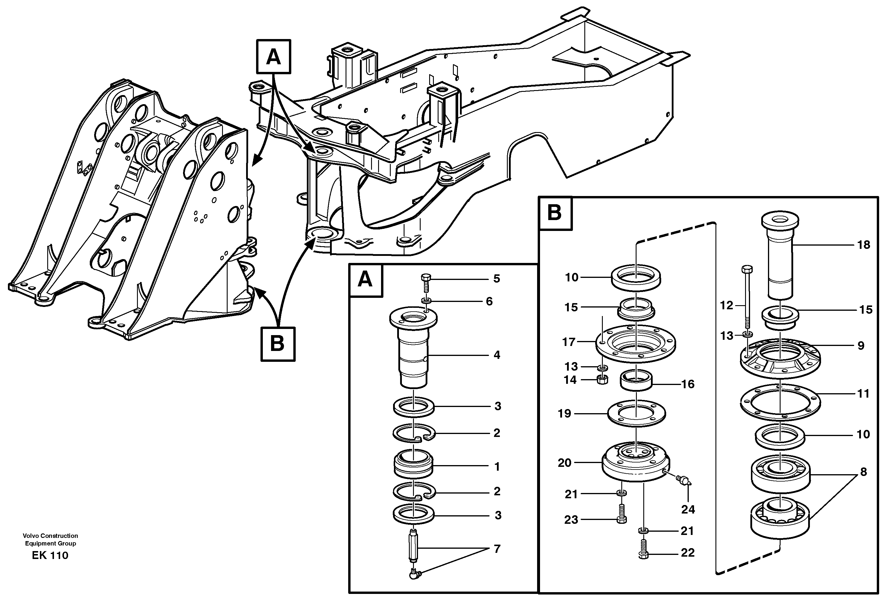 Frame link — volvo parts diagram