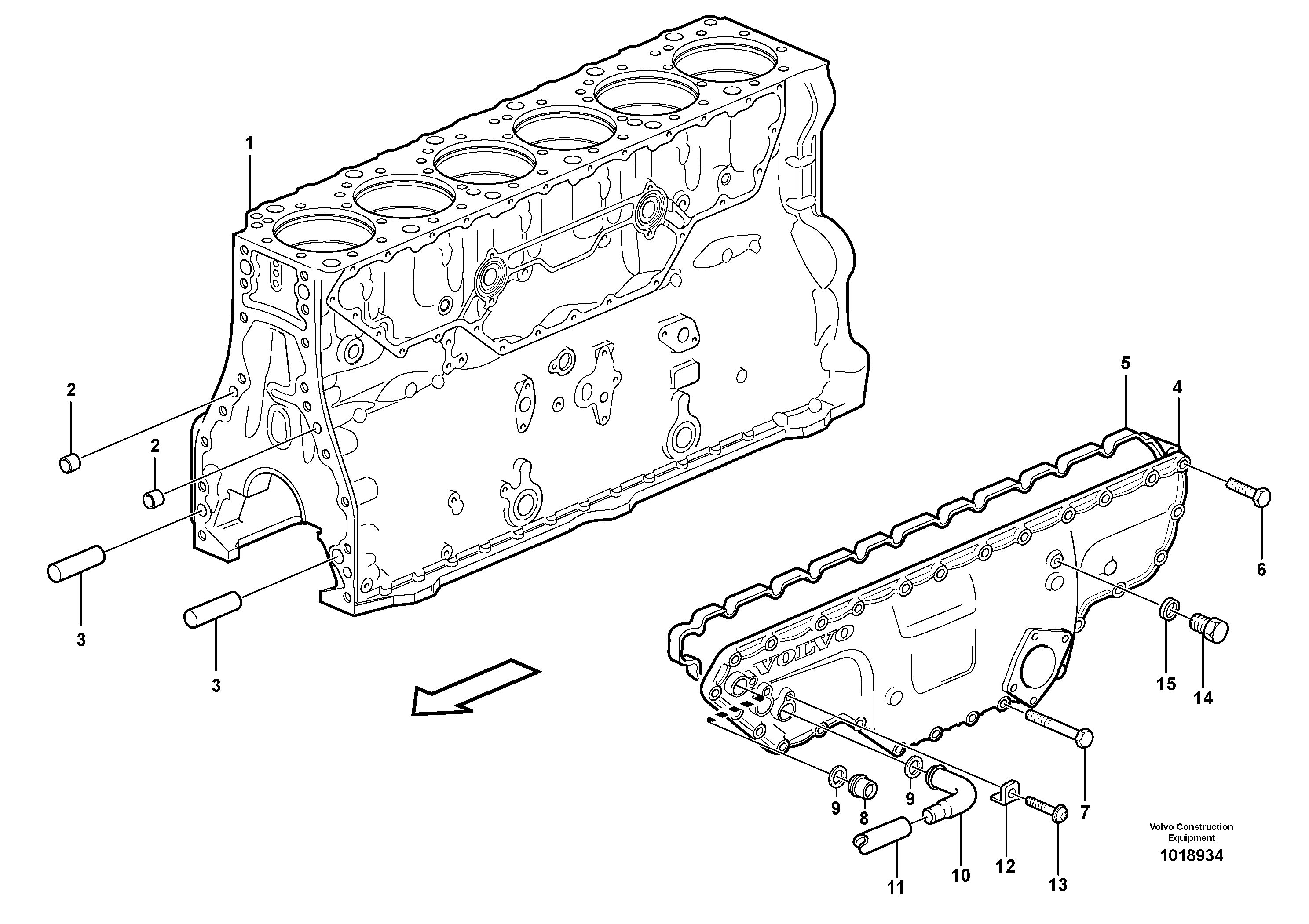 Cylinder block — volvo parts diagram