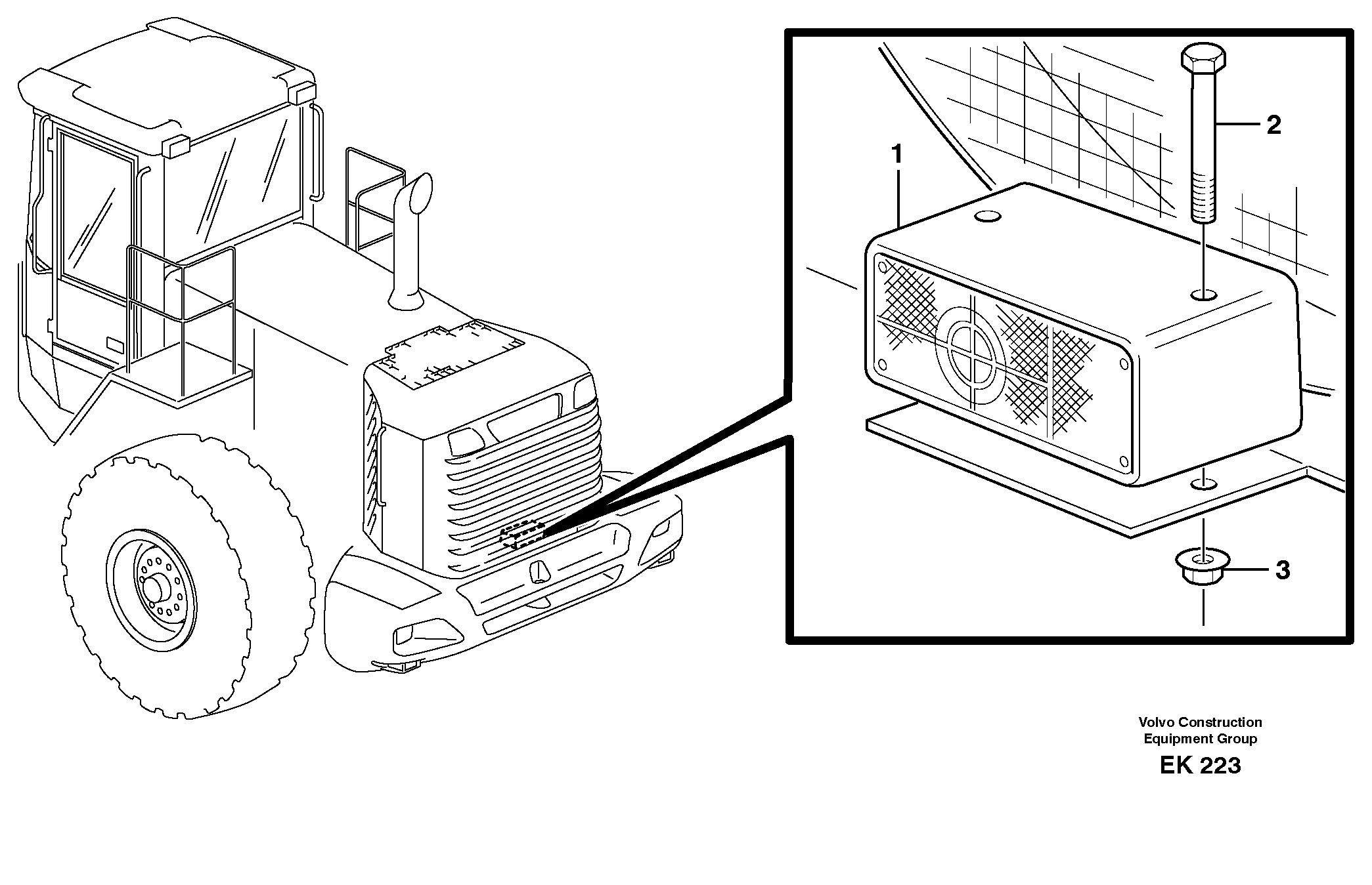 Back-up warning unit 82159 — volvo parts diagram