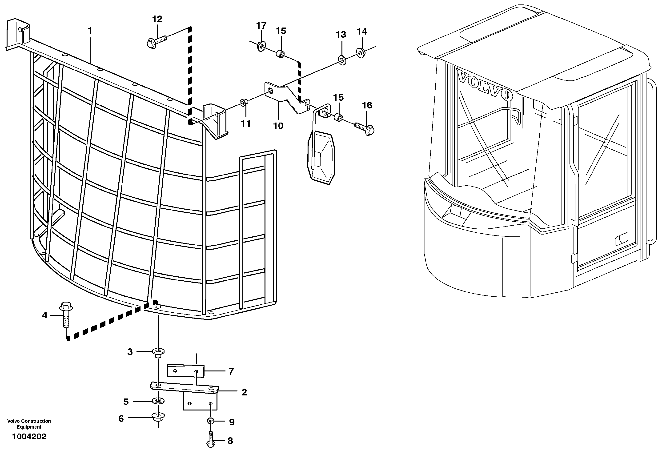Windshild guard for windshield. 82492 — volvo parts diagram