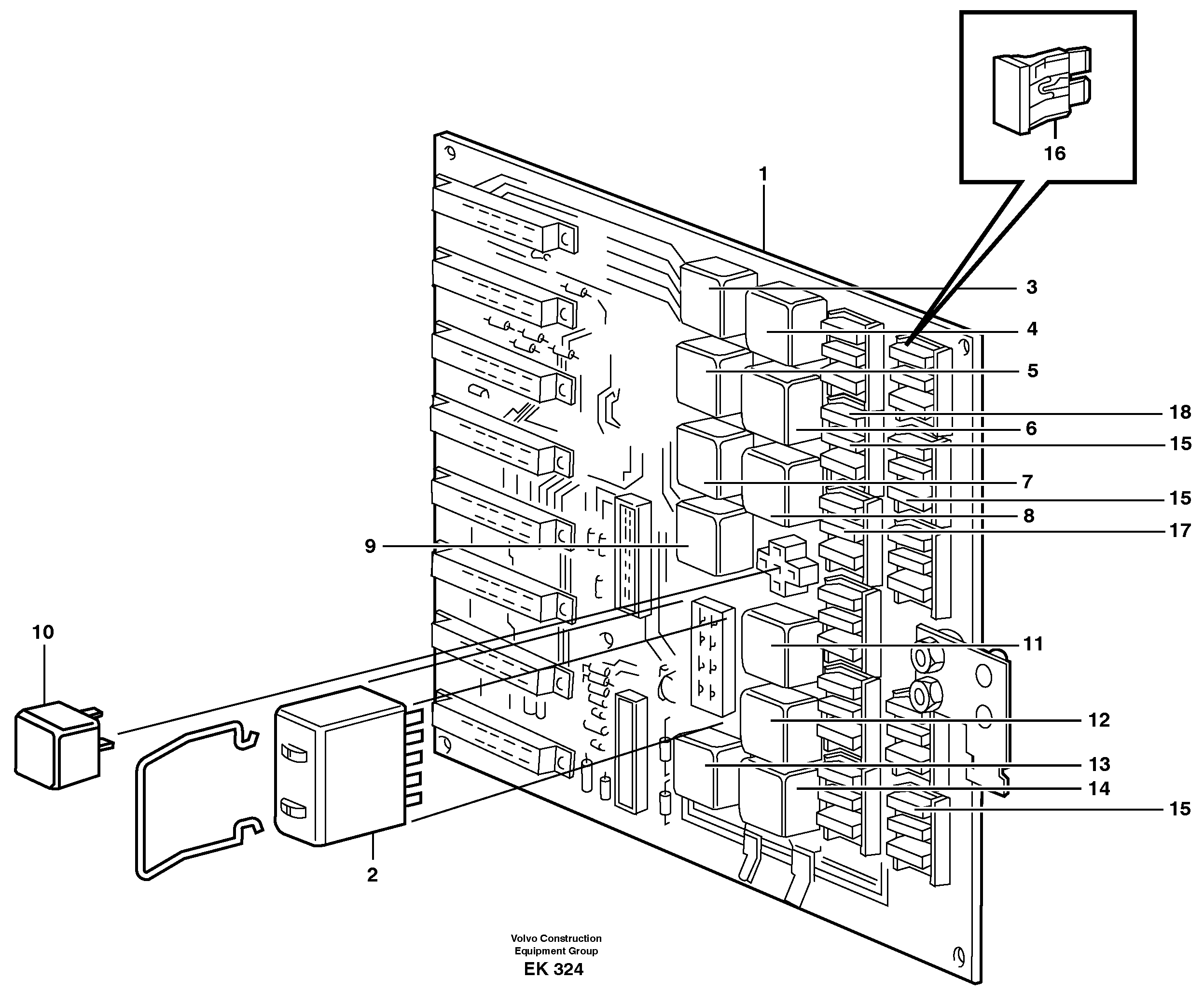 Circuit board — volvo parts diagram