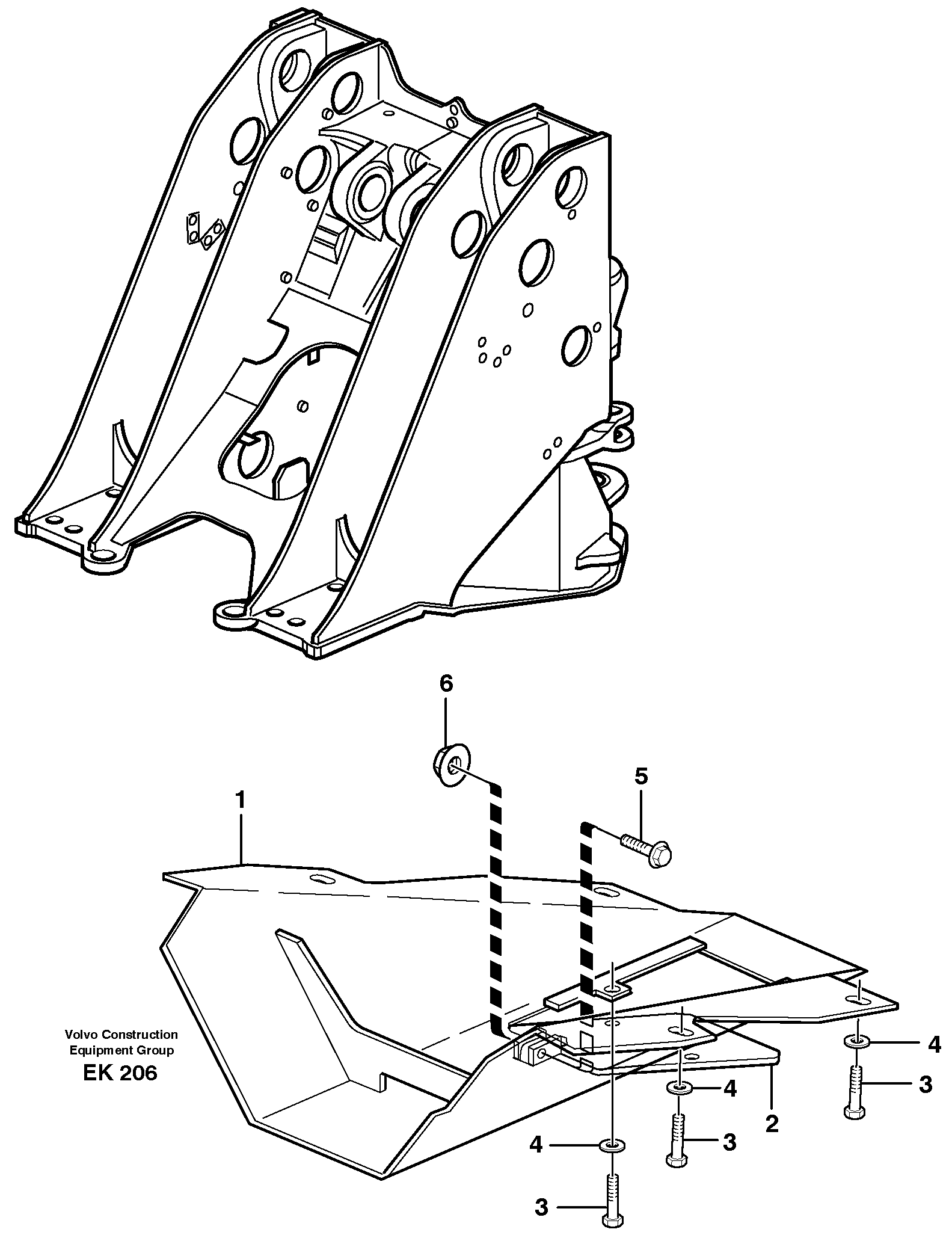 Belly guard, front. 93840 — volvo parts diagram