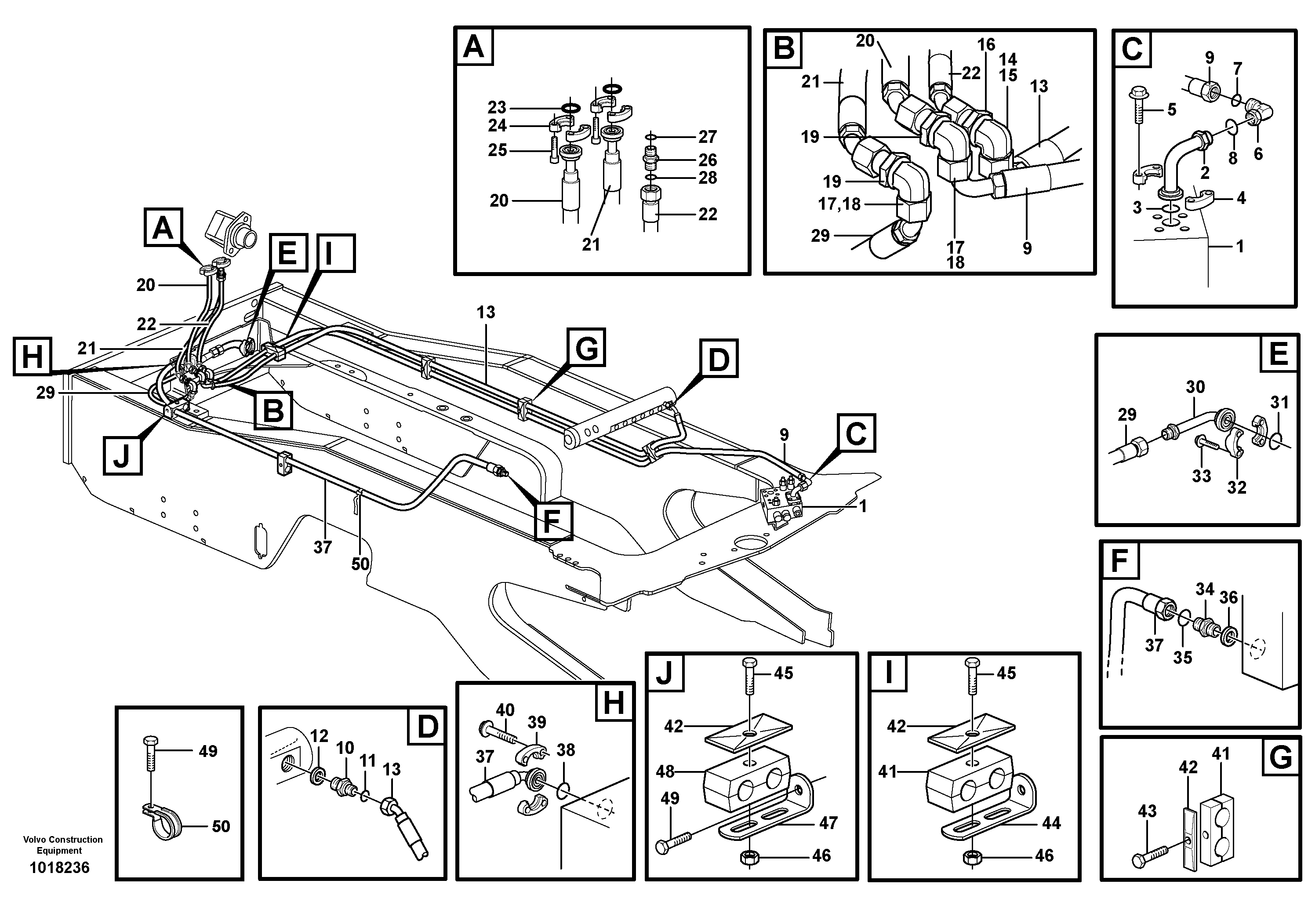 Hoses to fan drive — volvo parts diagram