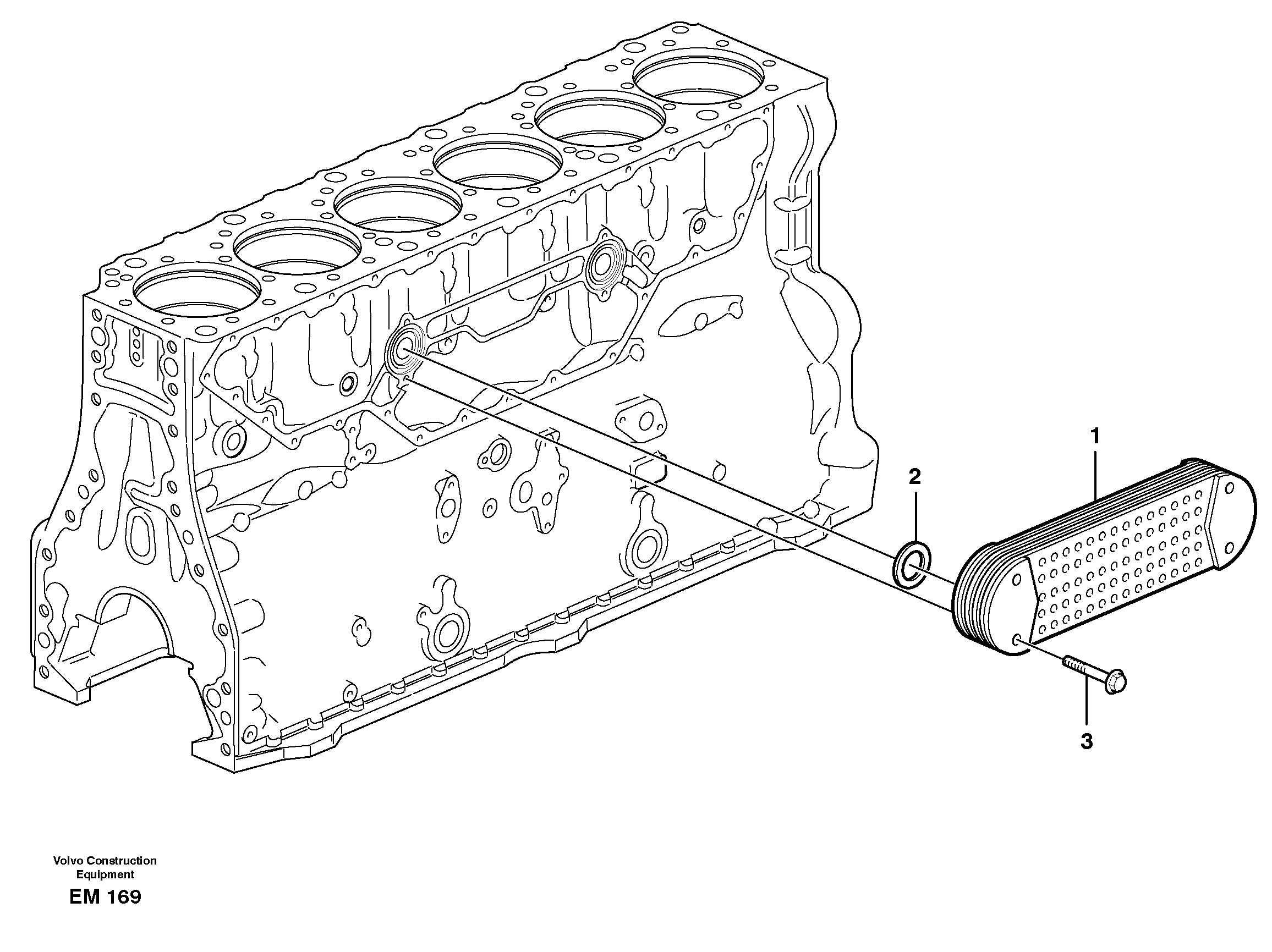 Oil cooler — volvo parts diagram