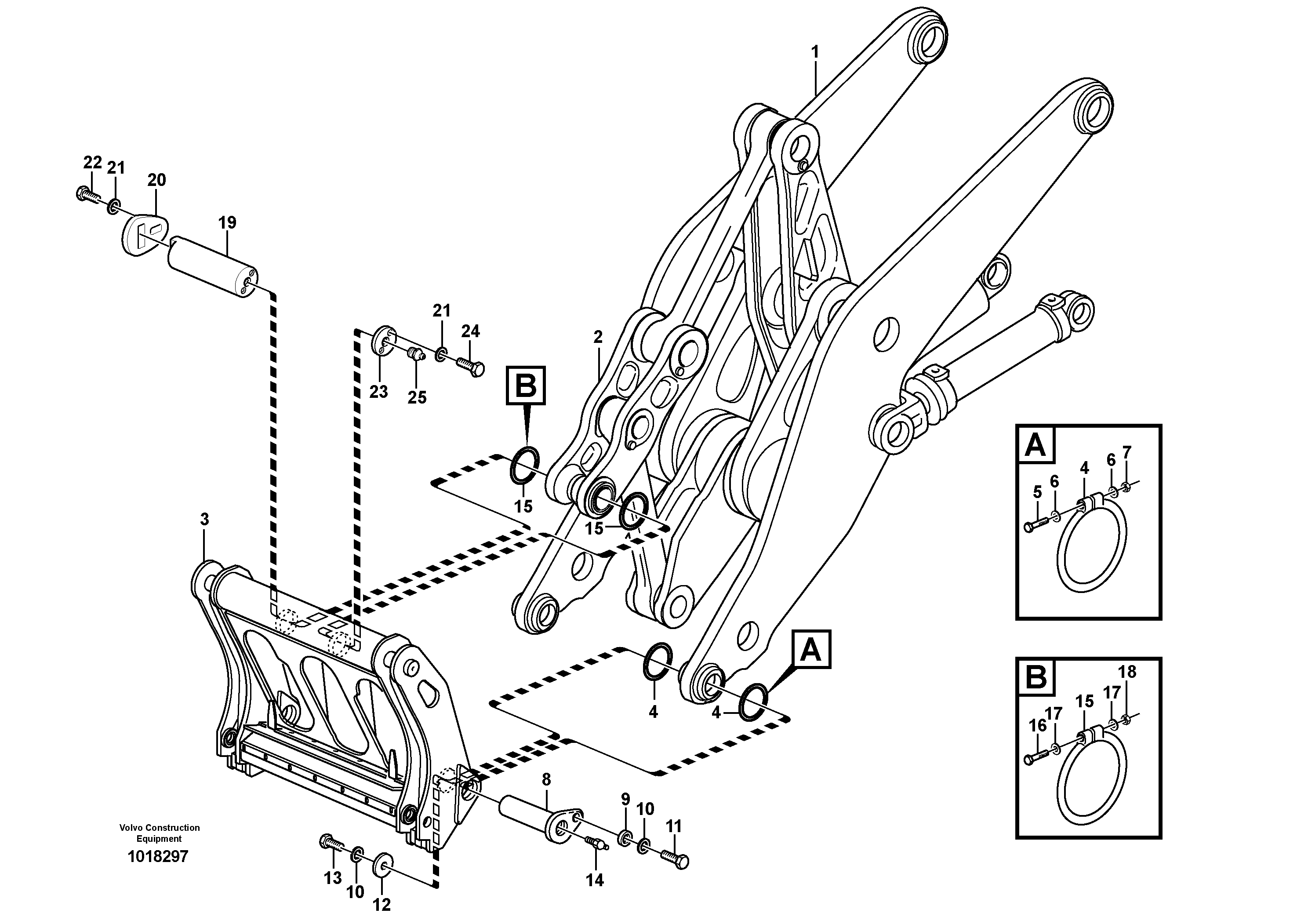 Assemble attachment bracket. — volvo parts diagram