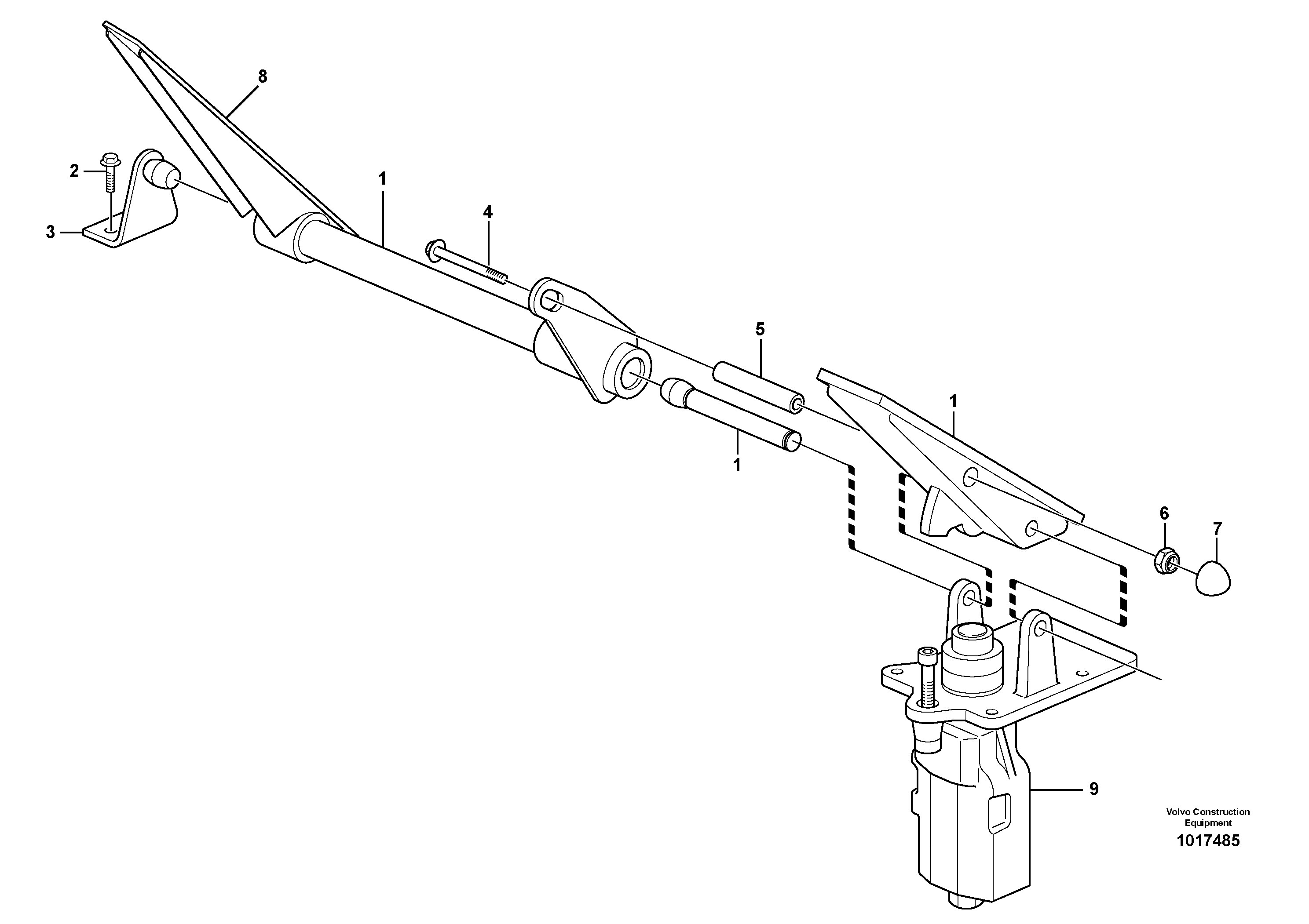 Dual brake pedals — volvo parts diagram