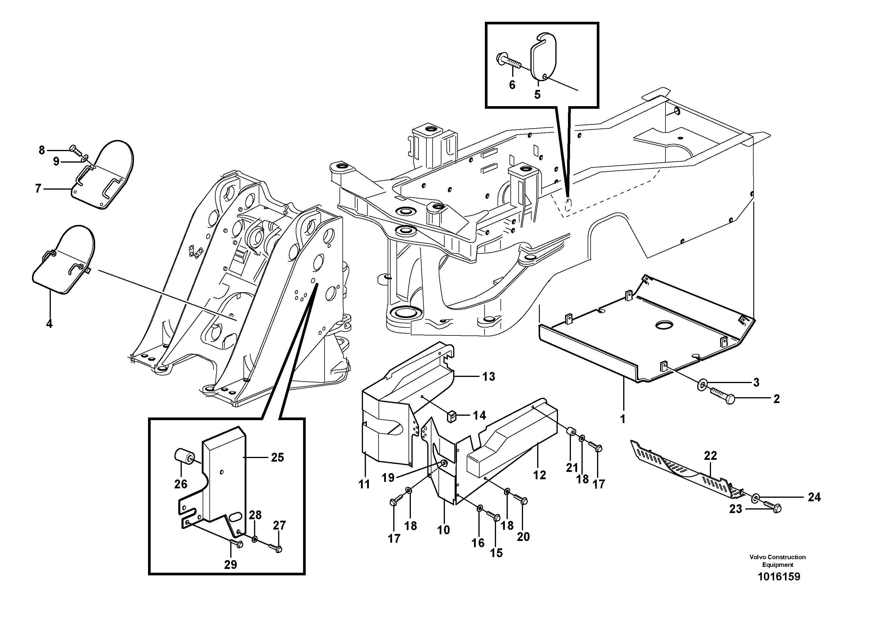 Protecting plates — volvo parts diagram