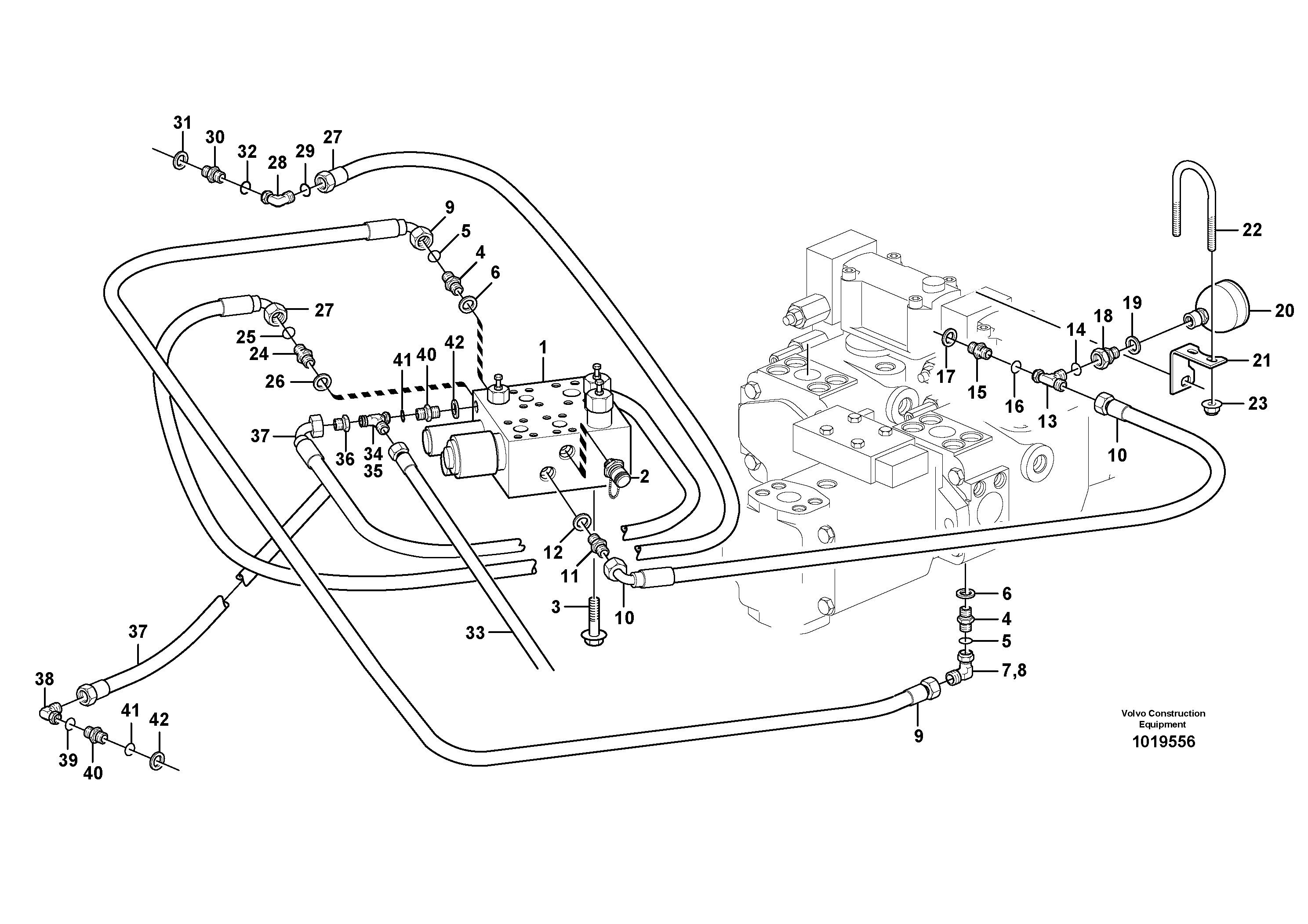Load sensing line — volvo parts diagram