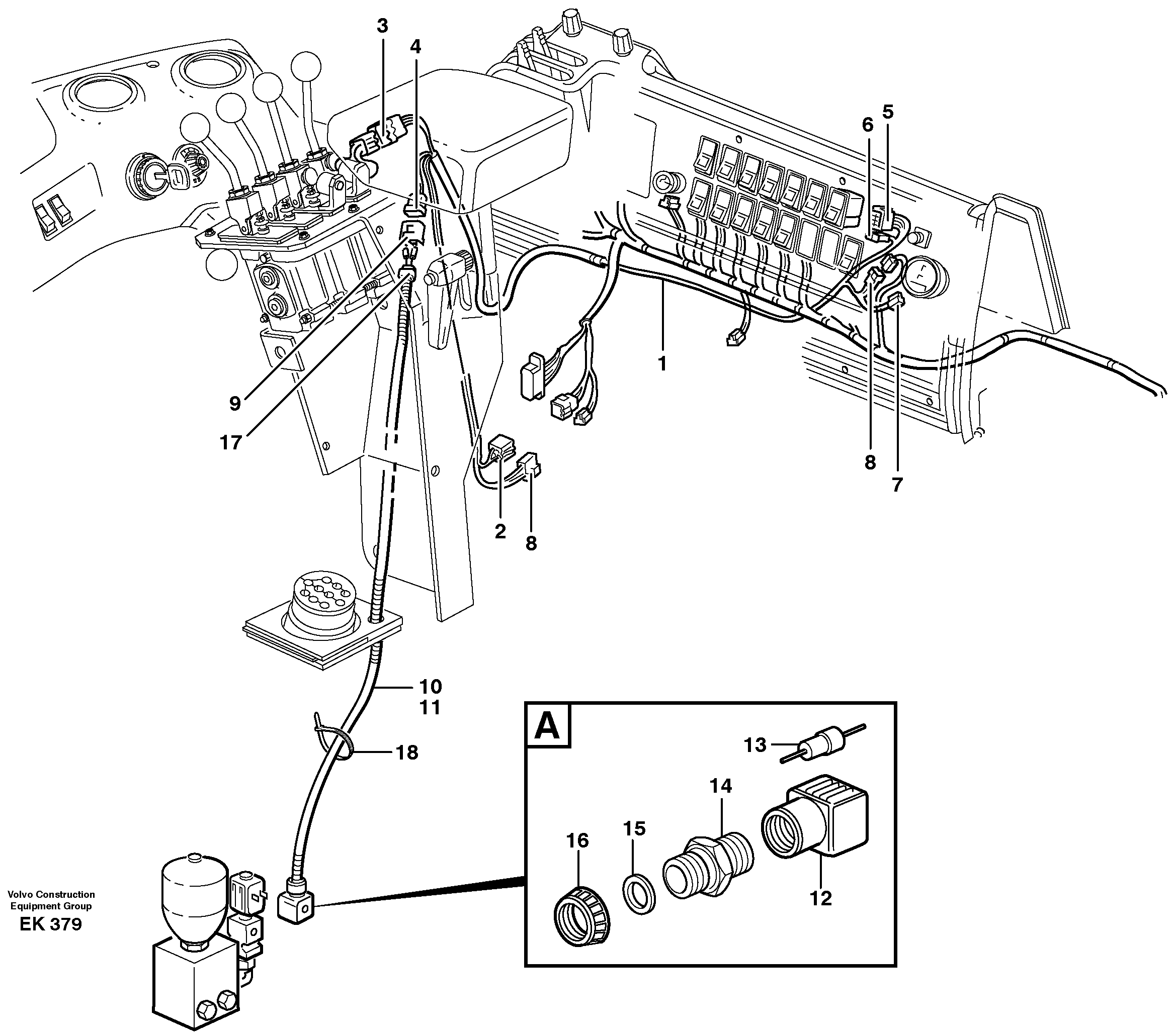 Cable harness for 3rd and 4th function.  80277 — volvo parts diagram