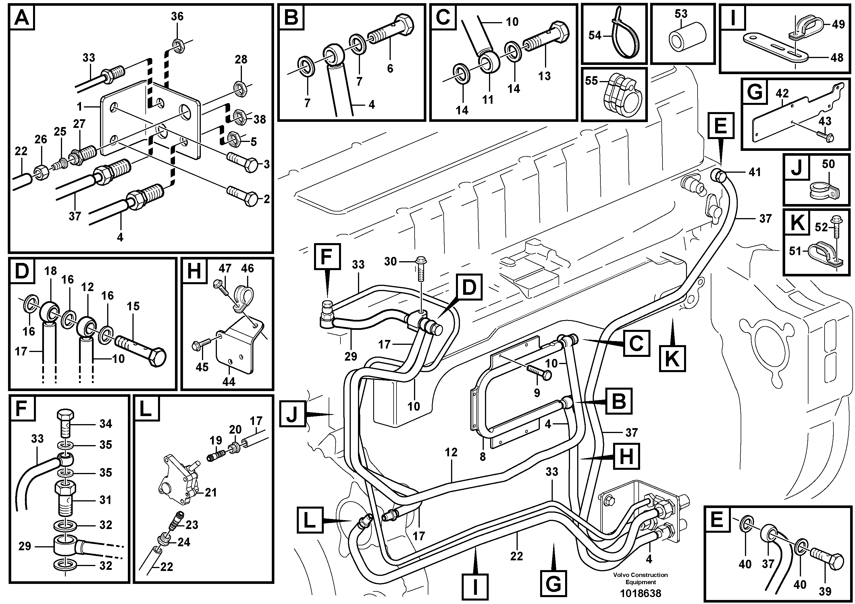 Fuel pipes, fuel pump — volvo parts diagram