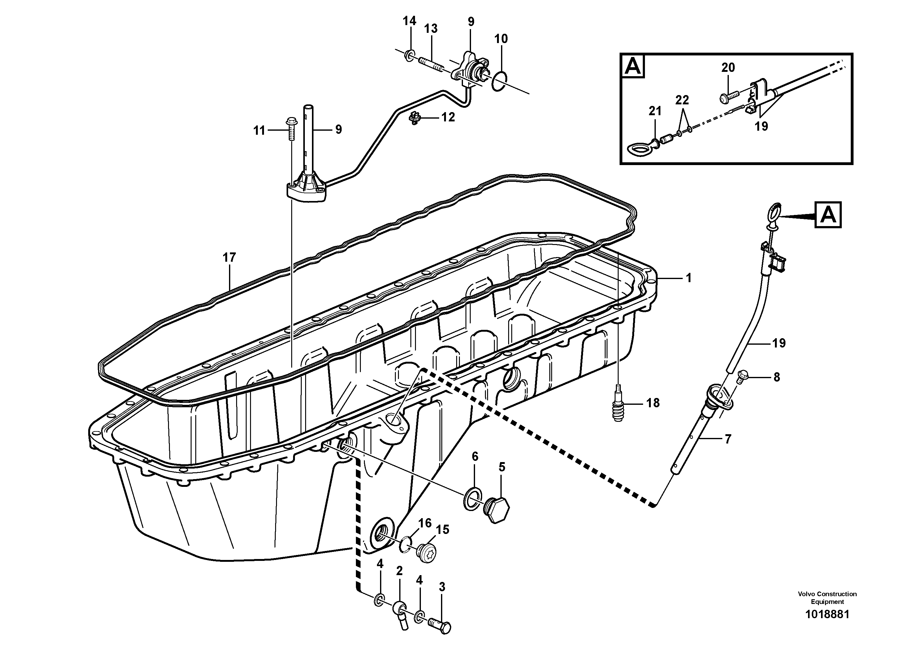 Oil sump — volvo parts diagram