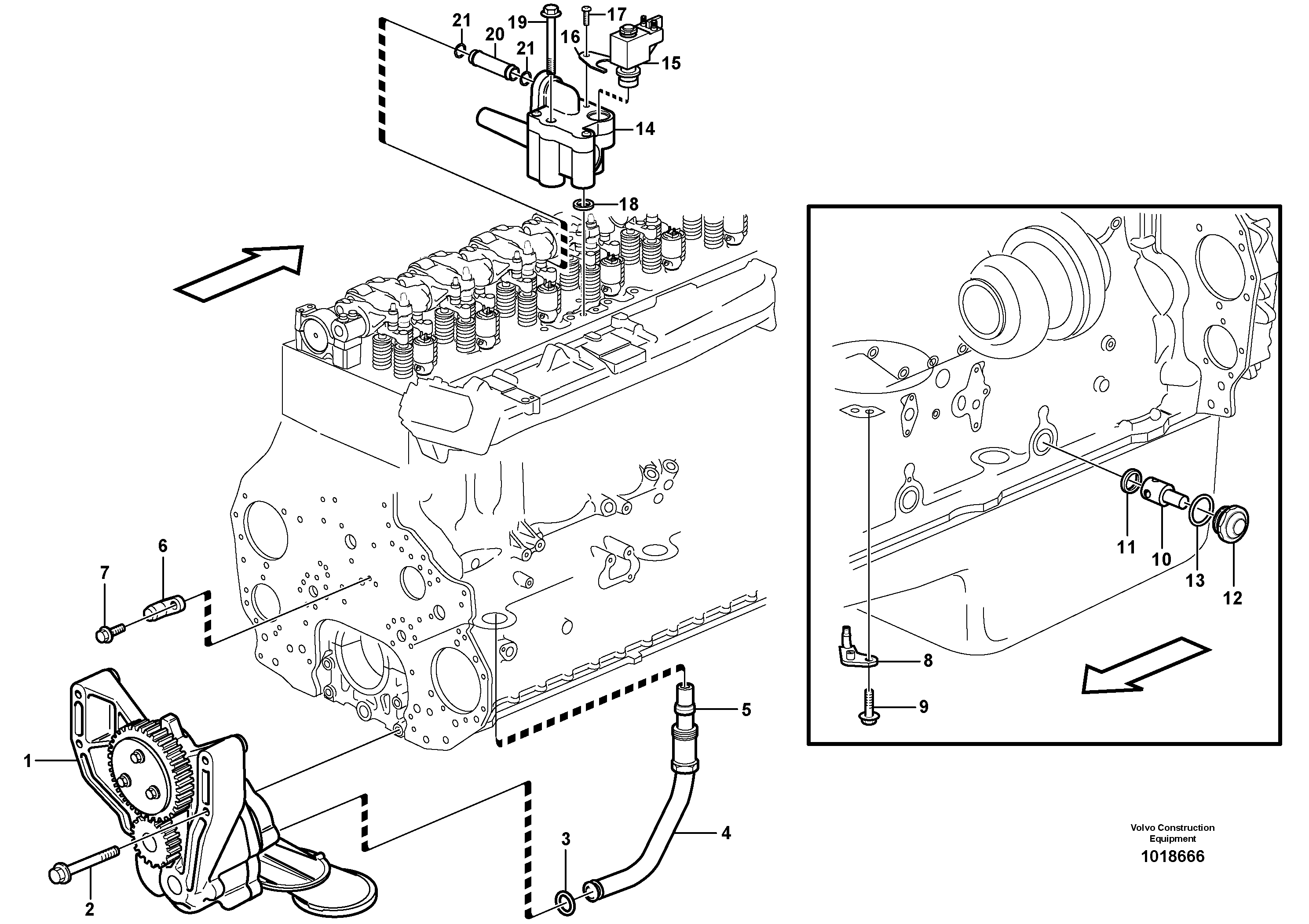 Lubricating oil system — volvo parts diagram