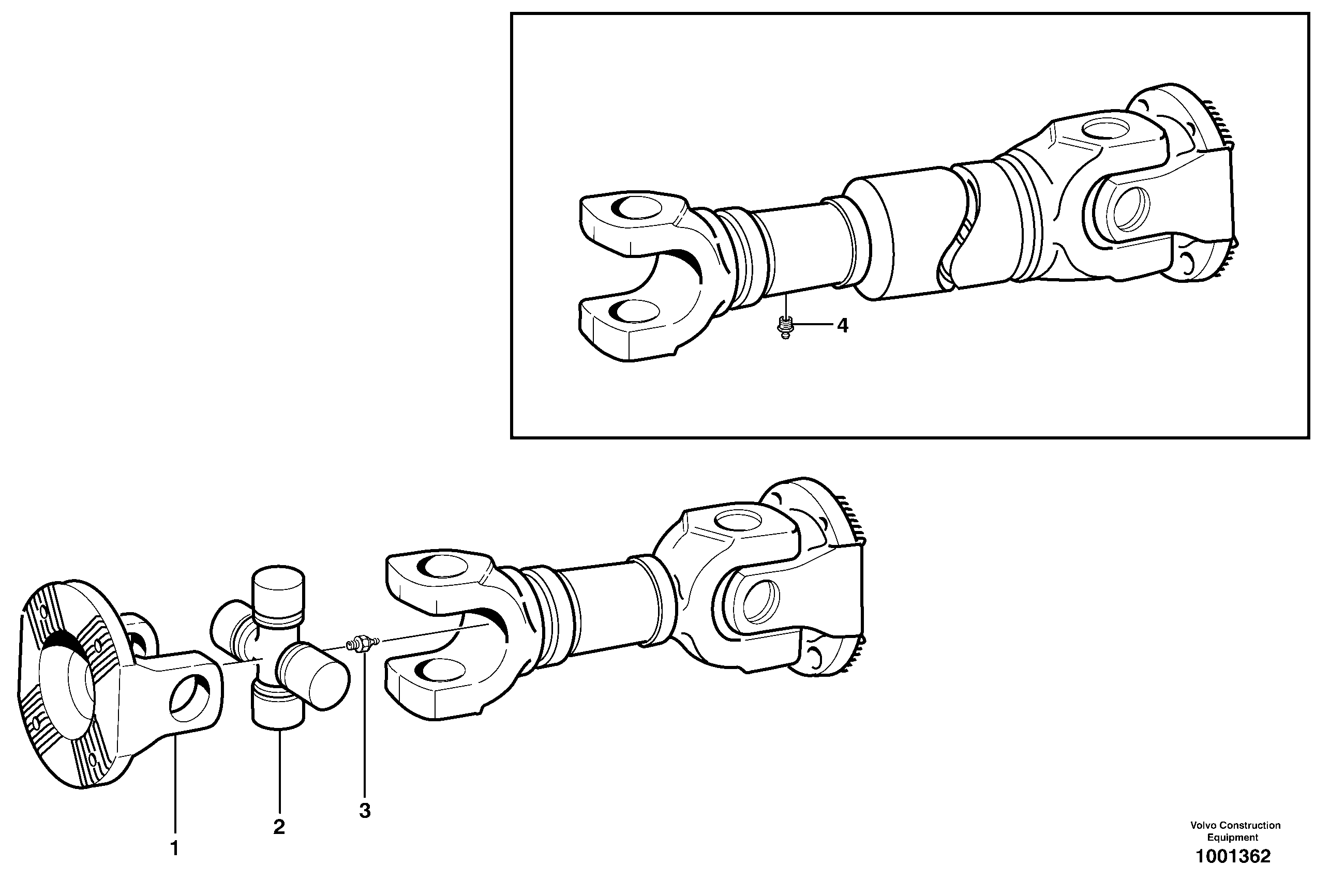 Propeller shaft — volvo parts diagram